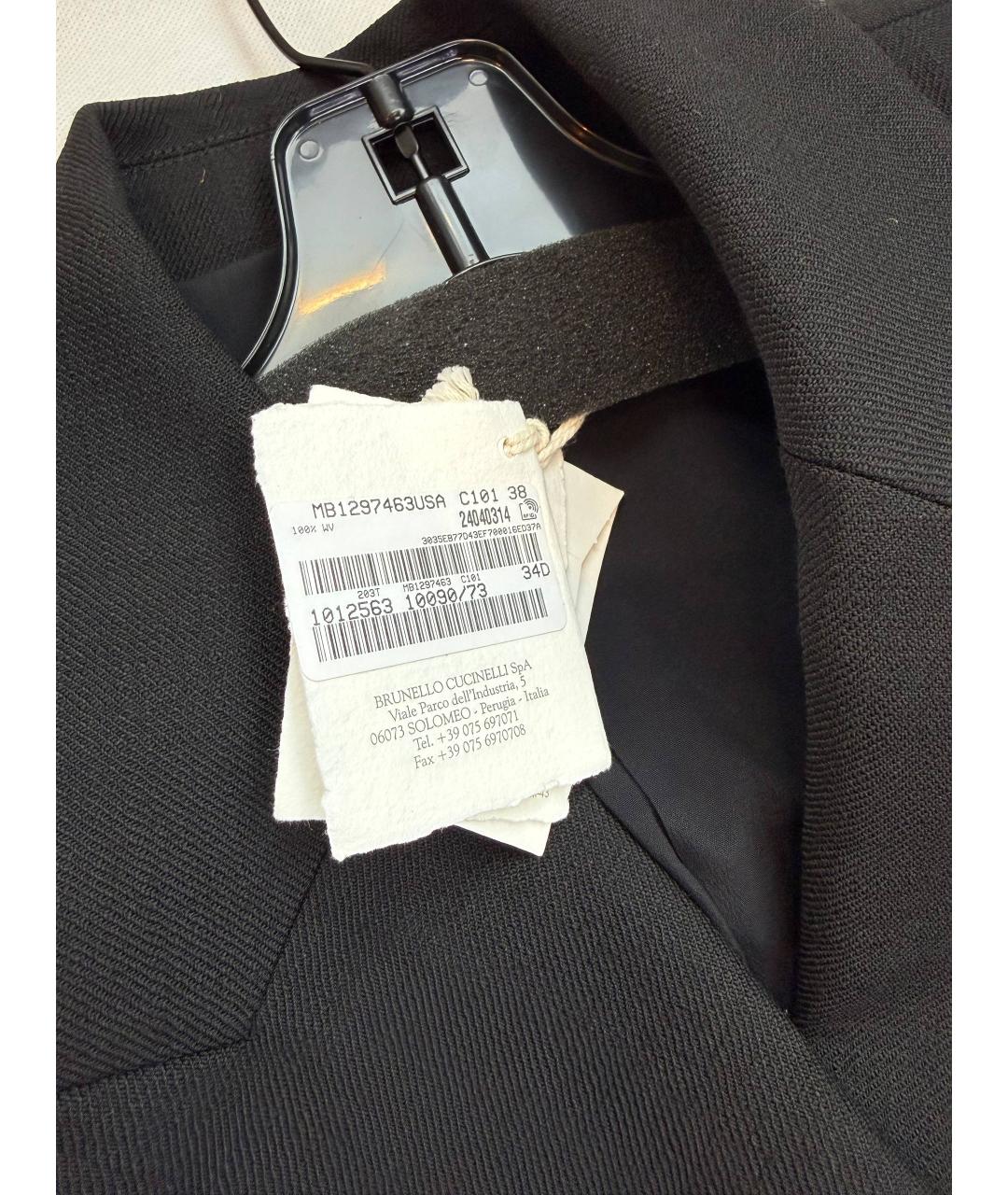 BRUNELLO CUCINELLI Черный шерстяной жакет/пиджак, фото 7