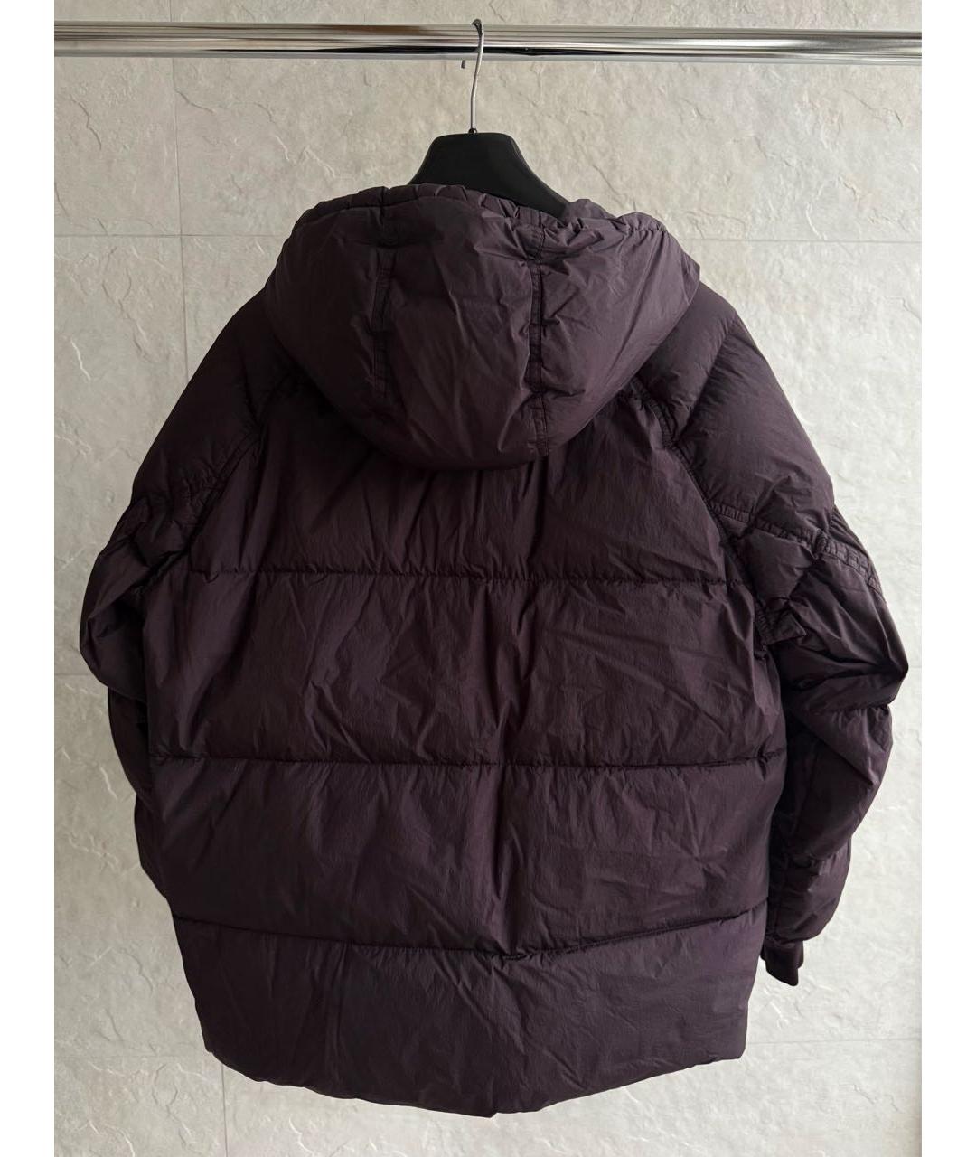 STONE ISLAND Бордовый полиэстеровый пуховик, фото 8