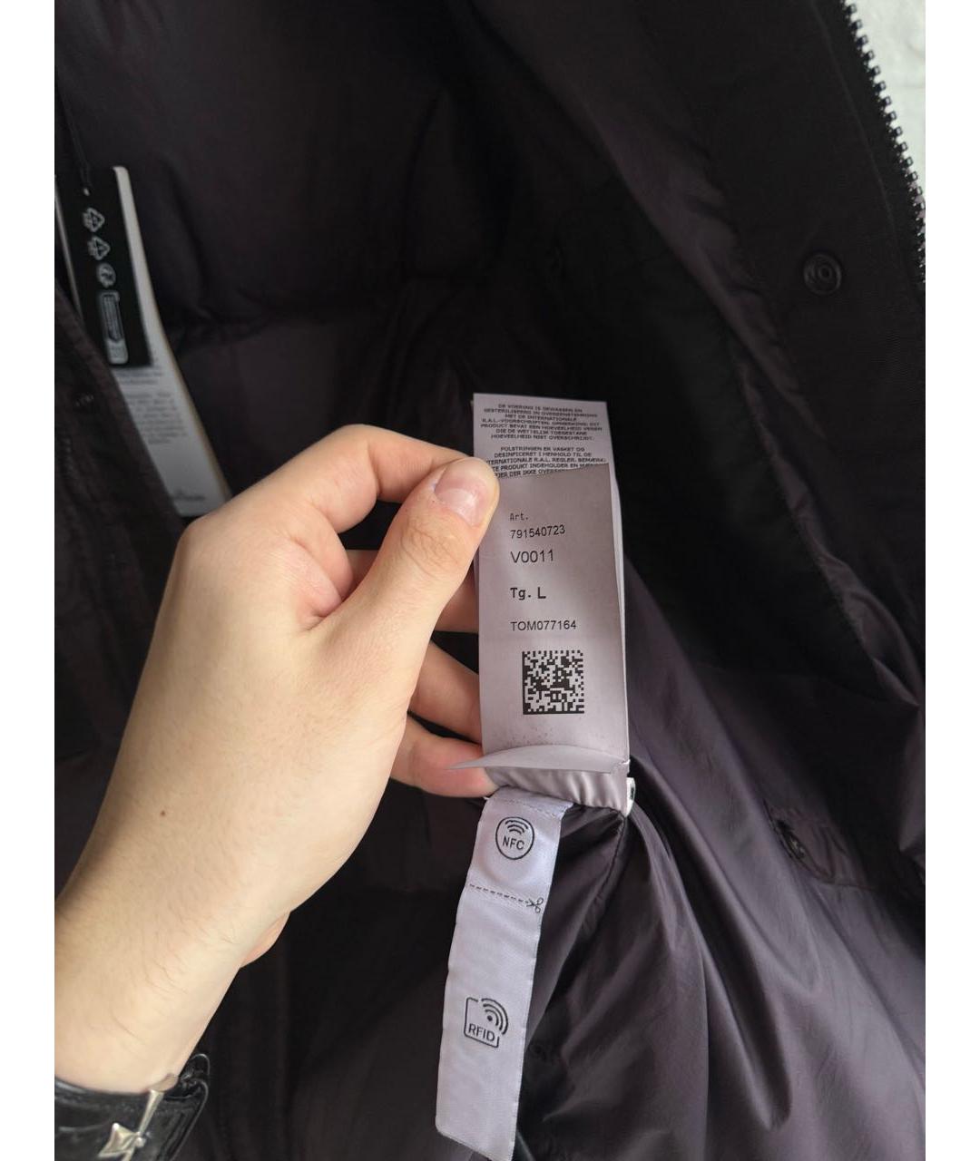 STONE ISLAND Бордовый полиэстеровый пуховик, фото 7