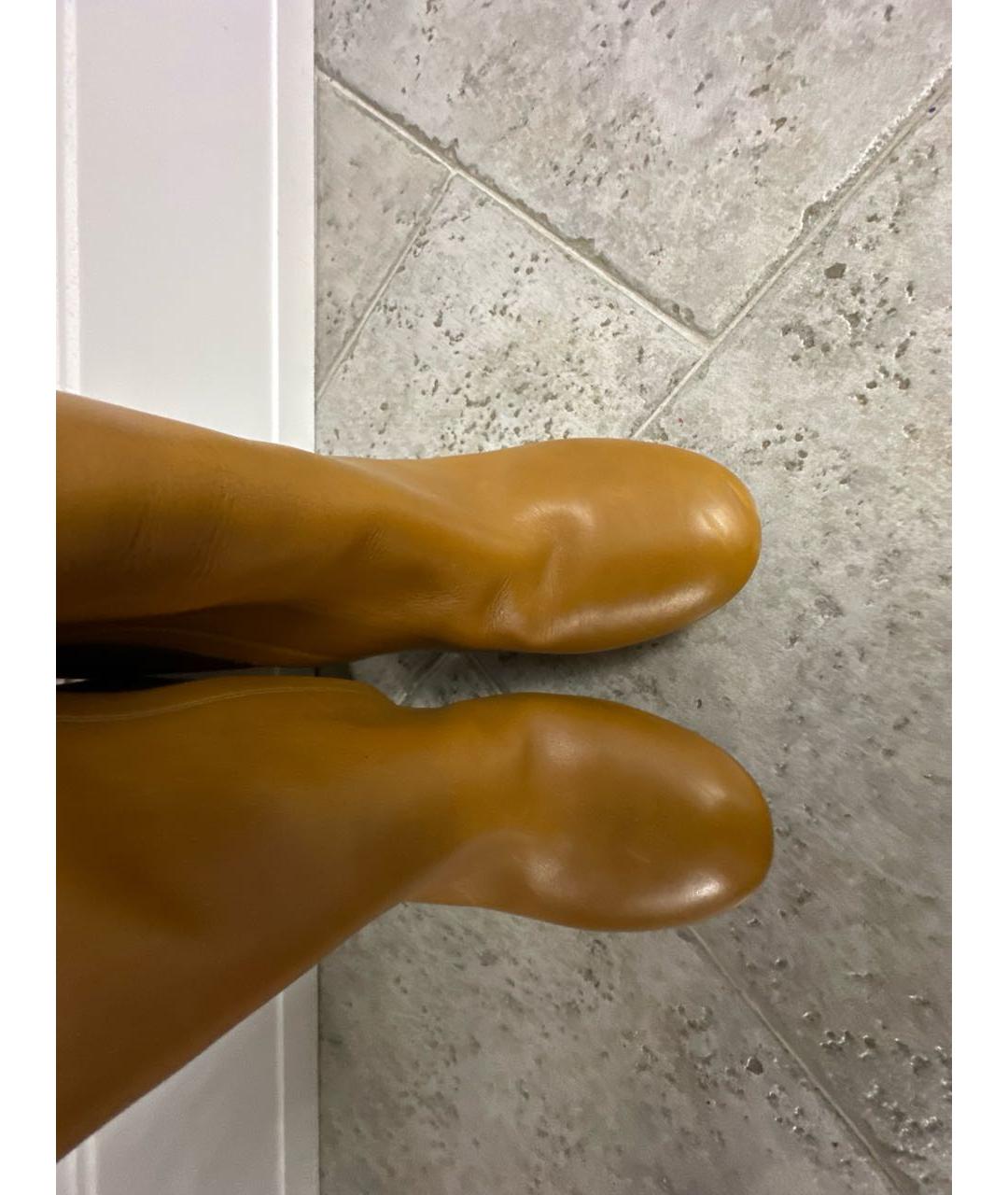 CHLOE Оранжевое кожаные сапоги, фото 3