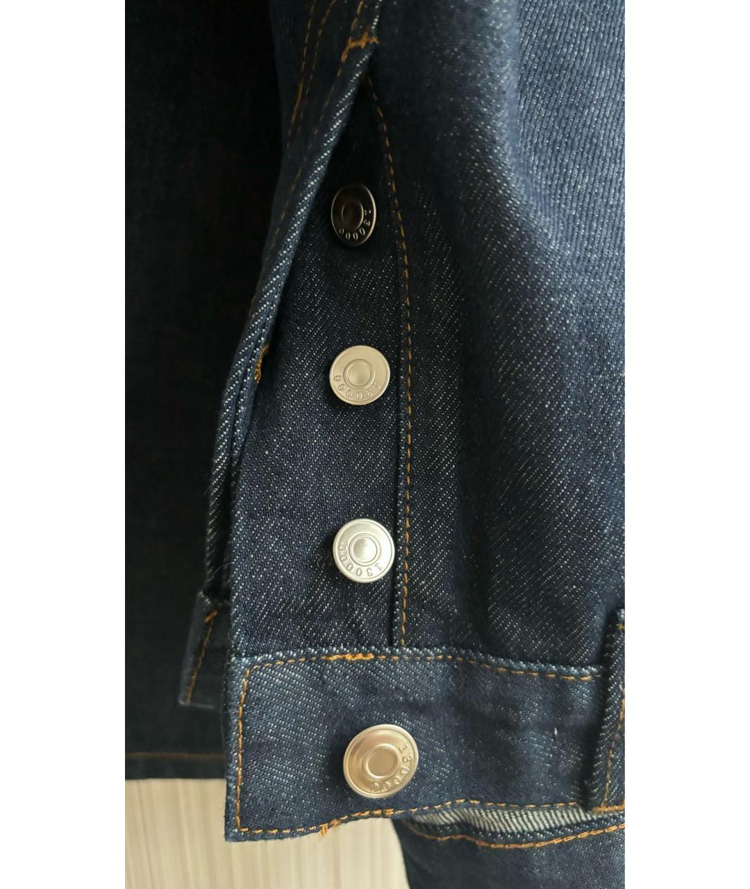 ARKET Темно-синие хлопковые прямые джинсы, фото 8