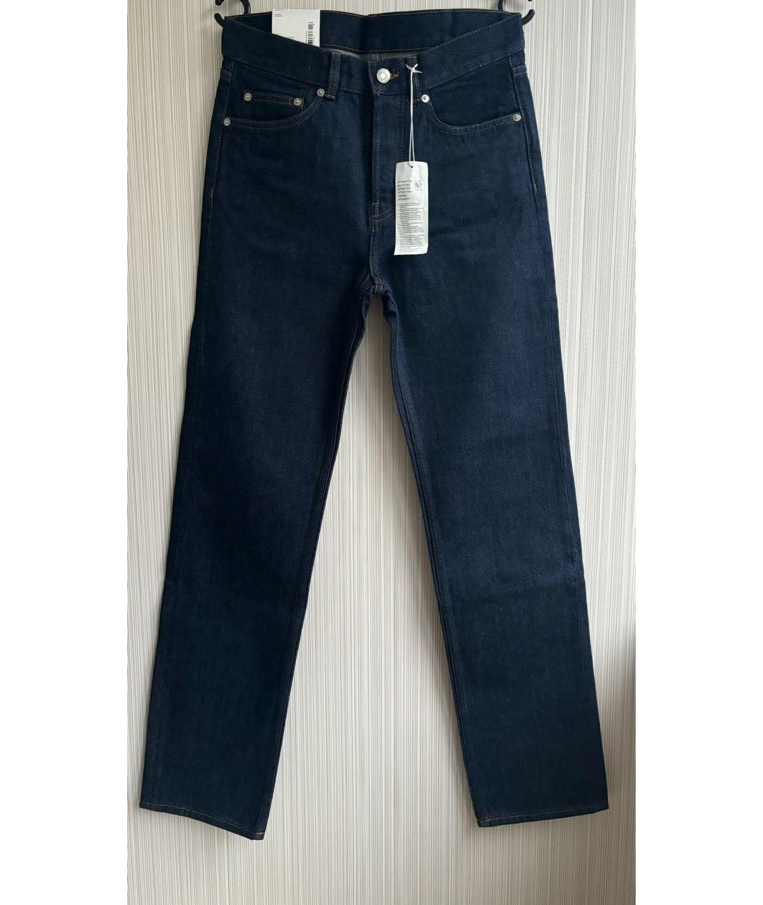 ARKET Темно-синие хлопковые прямые джинсы, фото 9