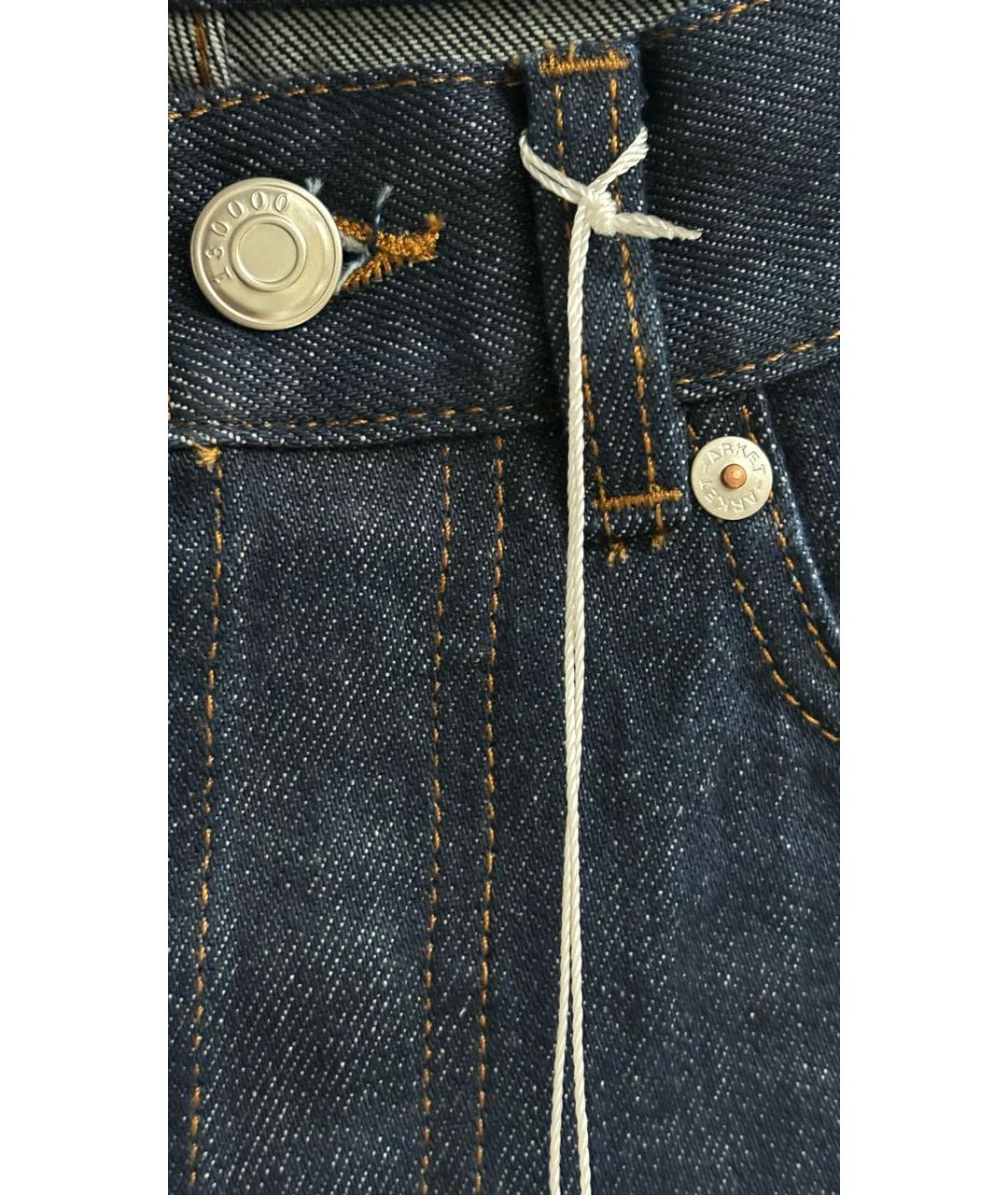 ARKET Темно-синие хлопковые прямые джинсы, фото 4