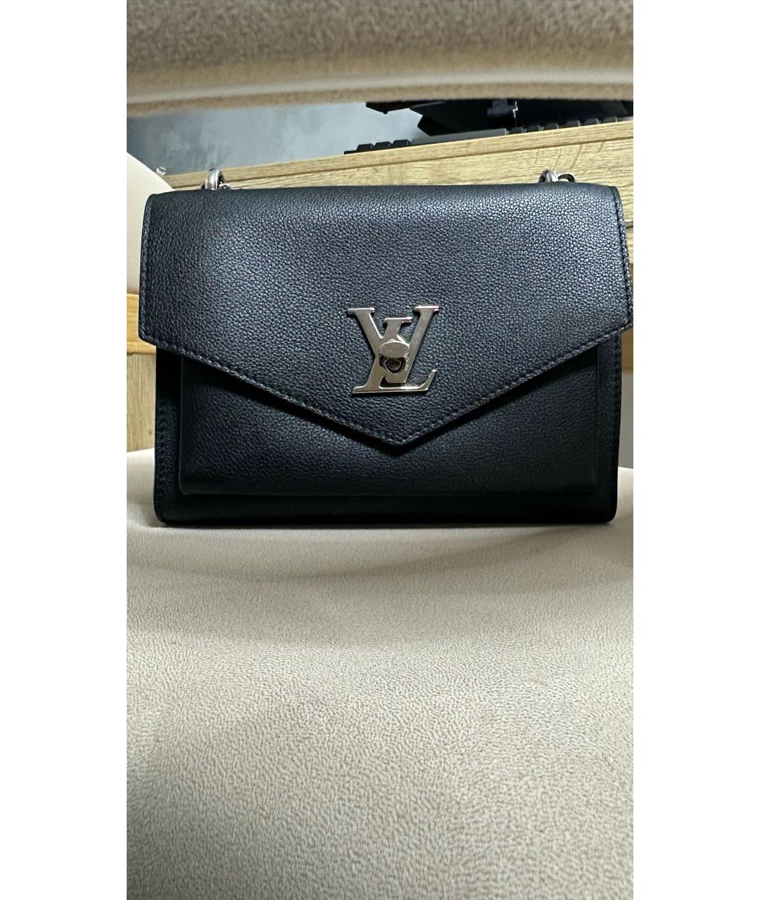 LOUIS VUITTON Черная кожаная сумка через плечо, фото 7