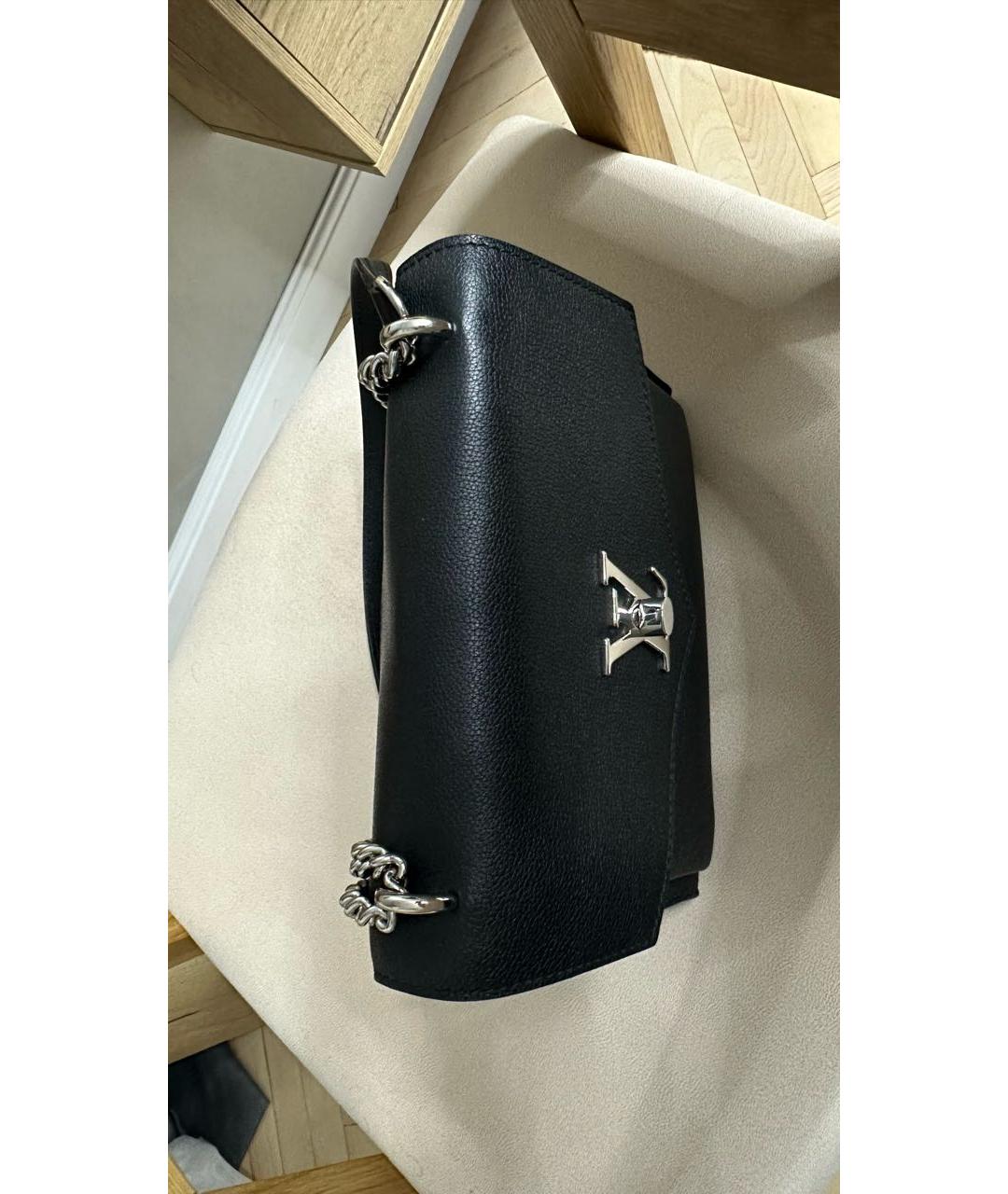 LOUIS VUITTON Черная кожаная сумка через плечо, фото 4