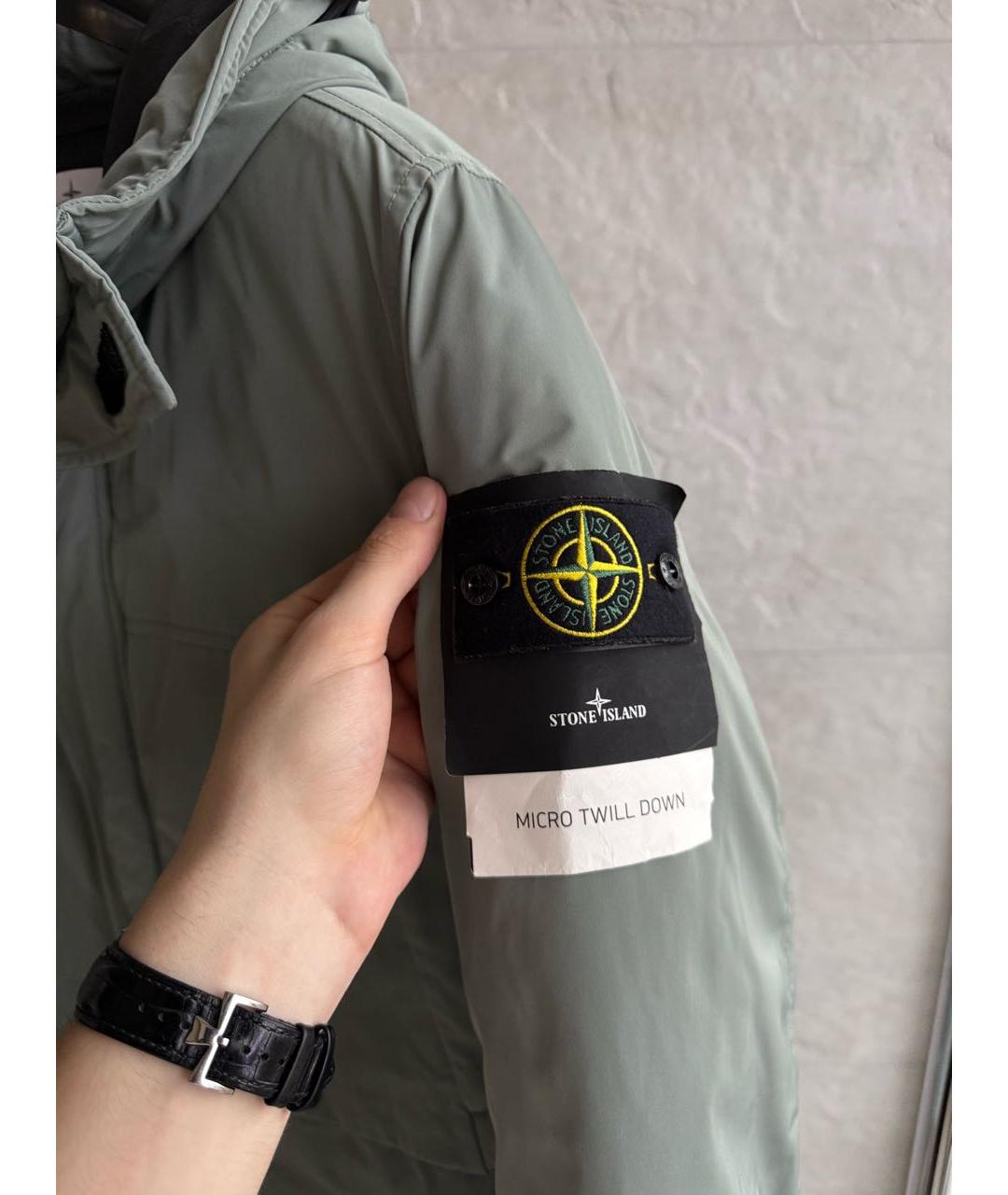 STONE ISLAND Хаки пуховик, фото 4