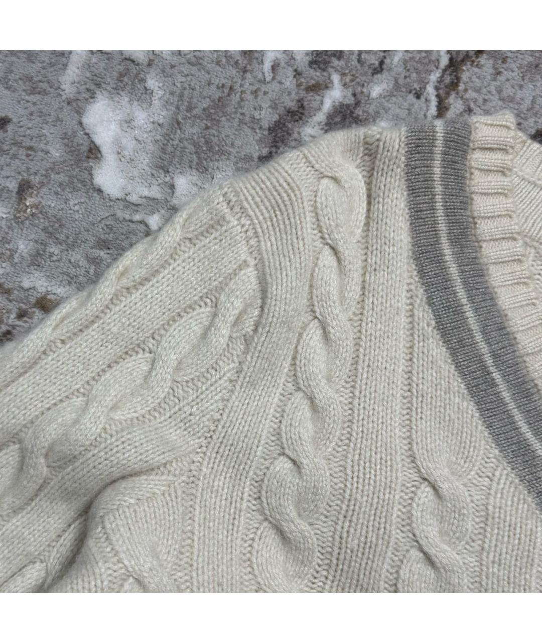 POLO RALPH LAUREN Бежевый кашемировый джемпер / свитер, фото 3