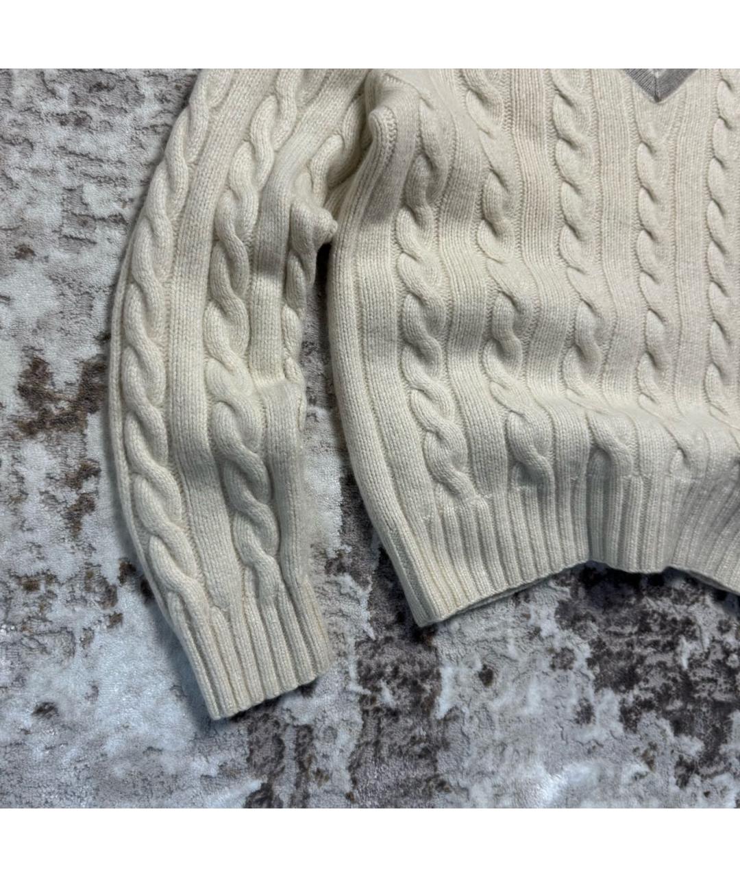 POLO RALPH LAUREN Бежевый кашемировый джемпер / свитер, фото 8