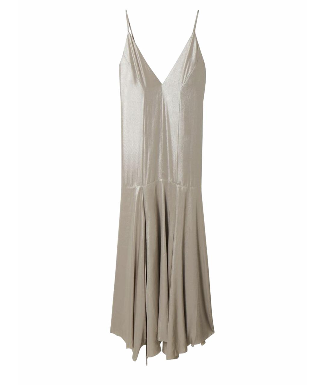 COS Серебряное полиэстеровое вечернее платье, фото 1