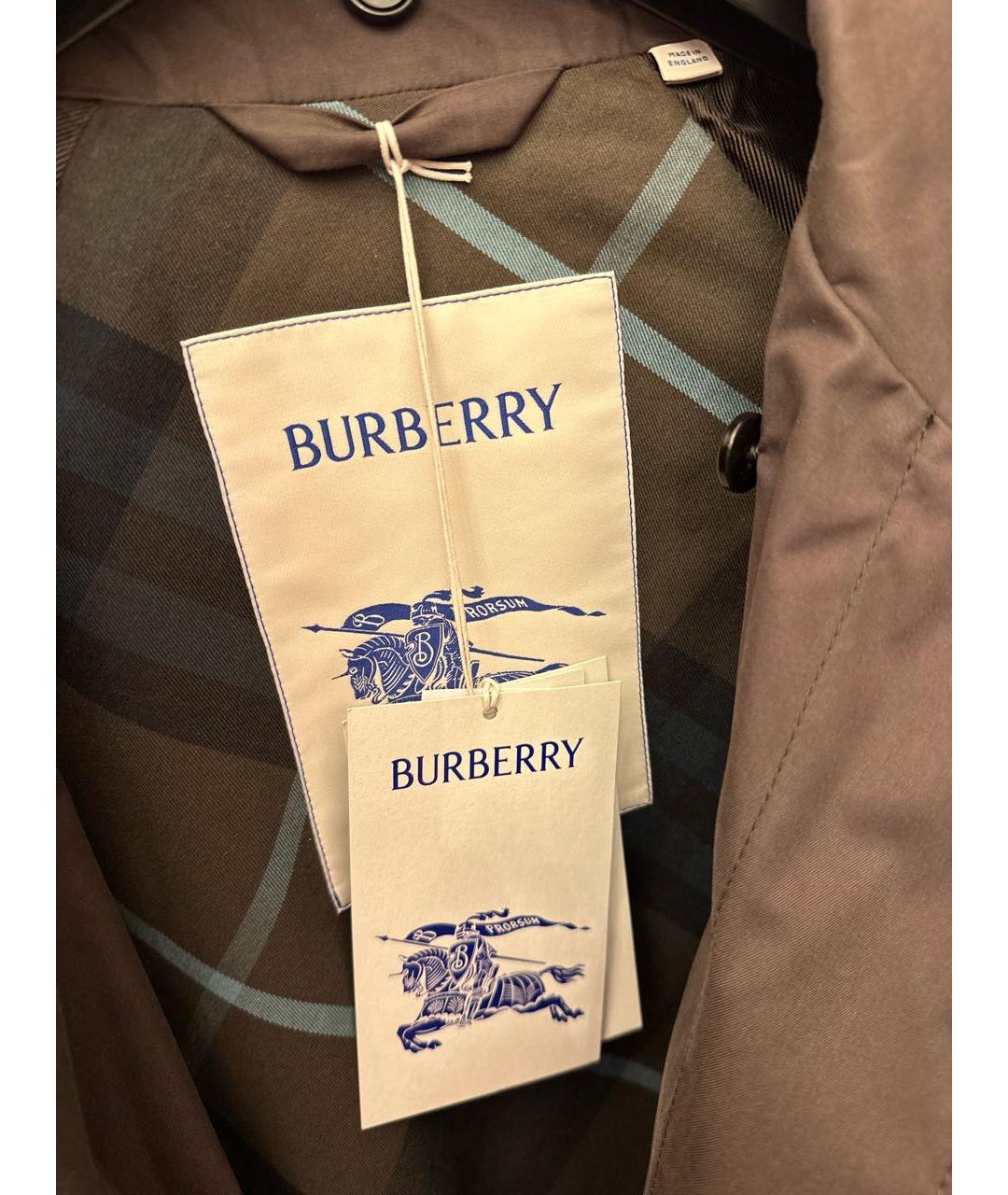 BURBERRY Коричневый тренч / плащ, фото 5
