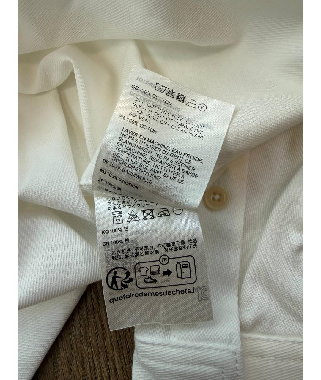 TOTEME Белая хлопковая блузы, фото 8