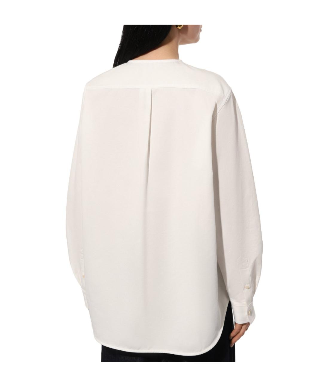 TOTEME Белая хлопковая блузы, фото 3