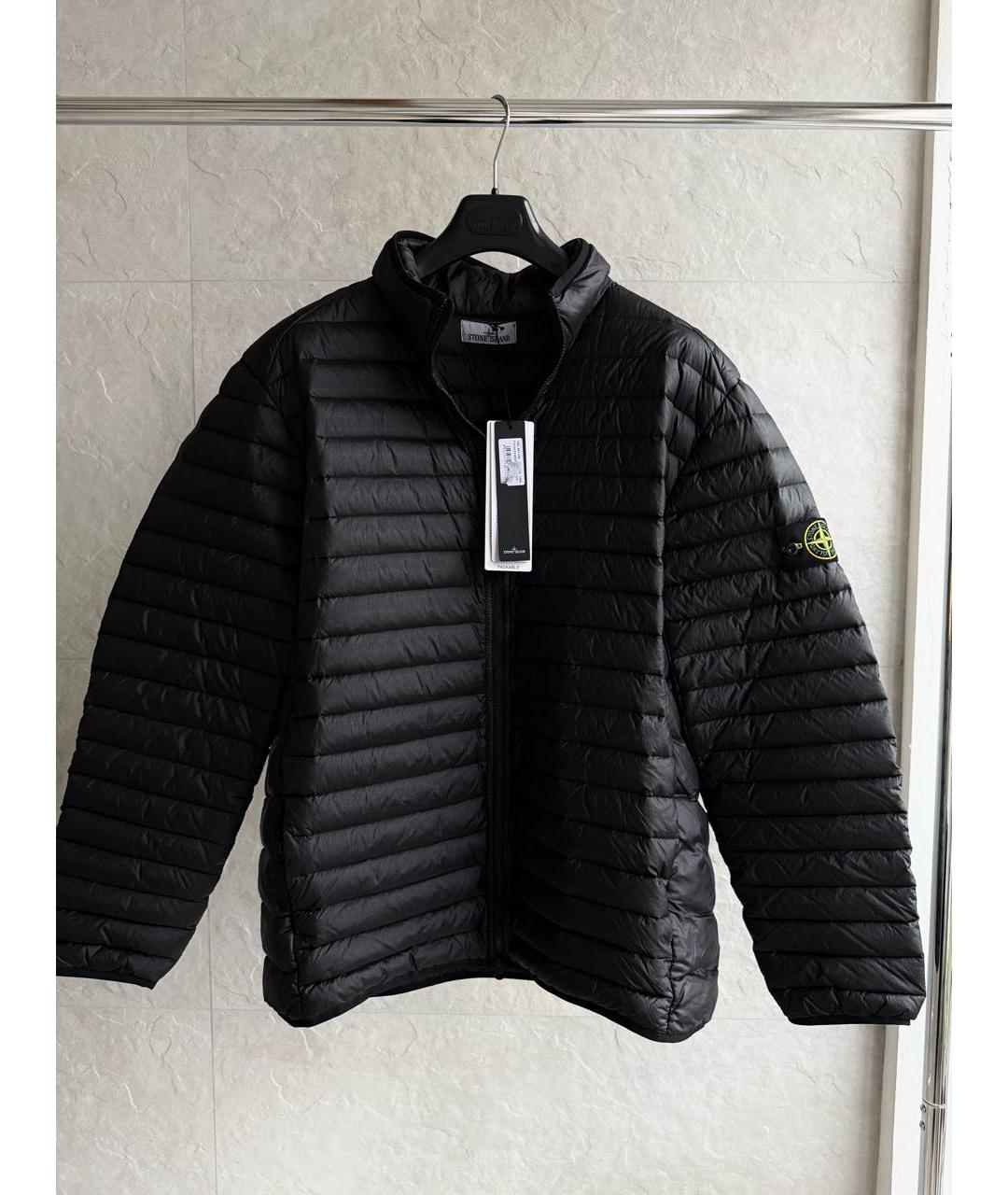 STONE ISLAND Черный пуховик, фото 2