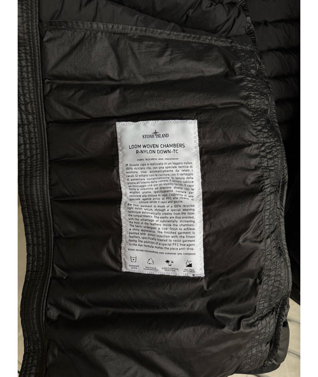 STONE ISLAND Черный пуховик, фото 5