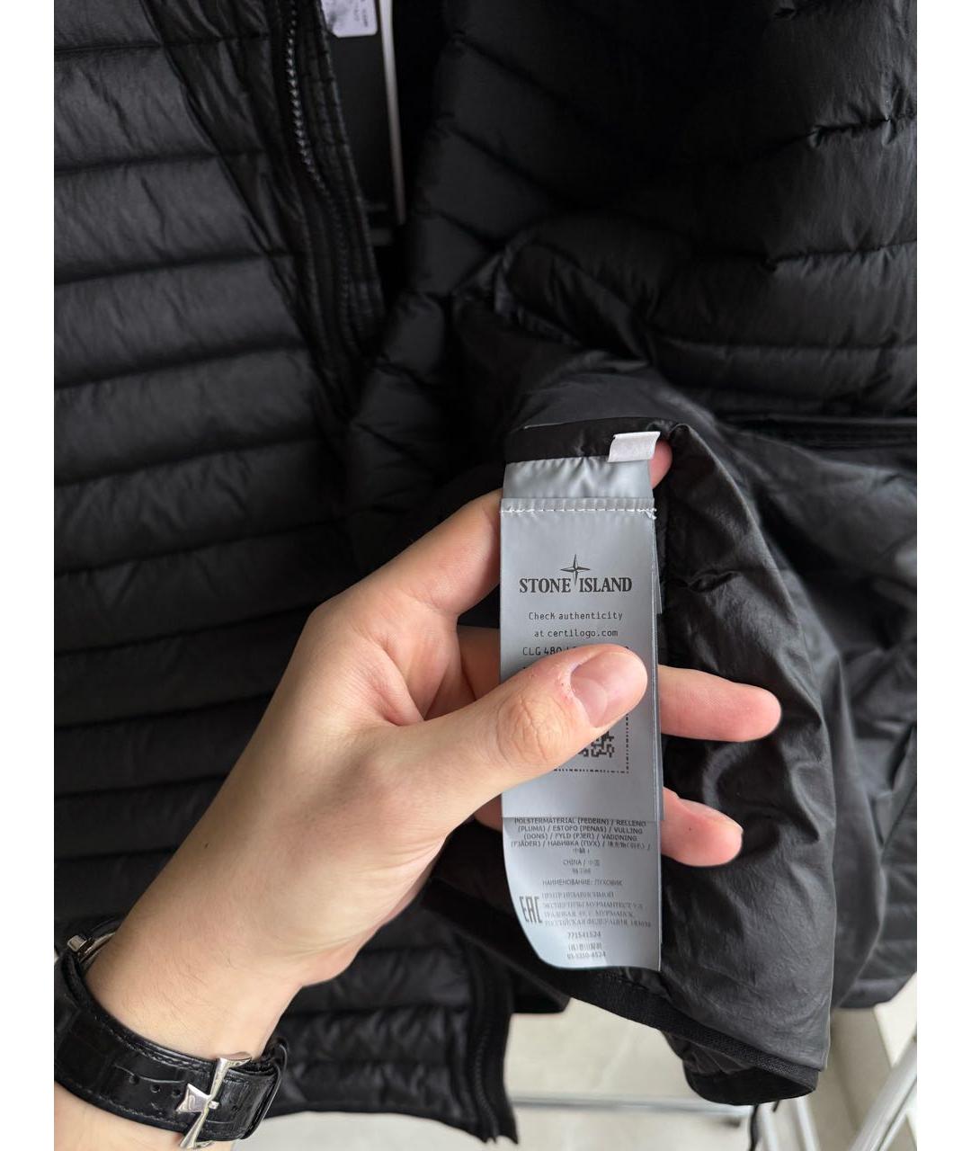 STONE ISLAND Черный пуховик, фото 6