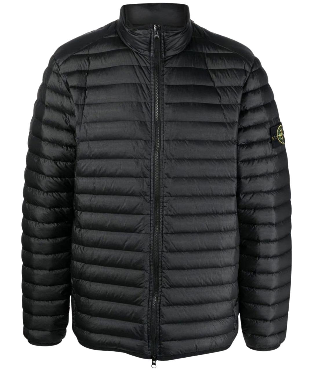 STONE ISLAND Черный пуховик, фото 1