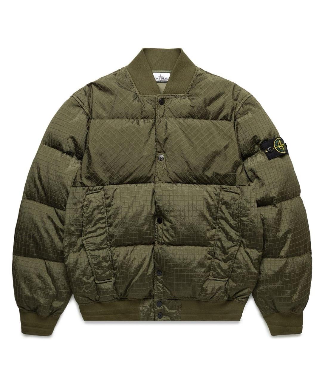 STONE ISLAND Хаки пуховик, фото 1