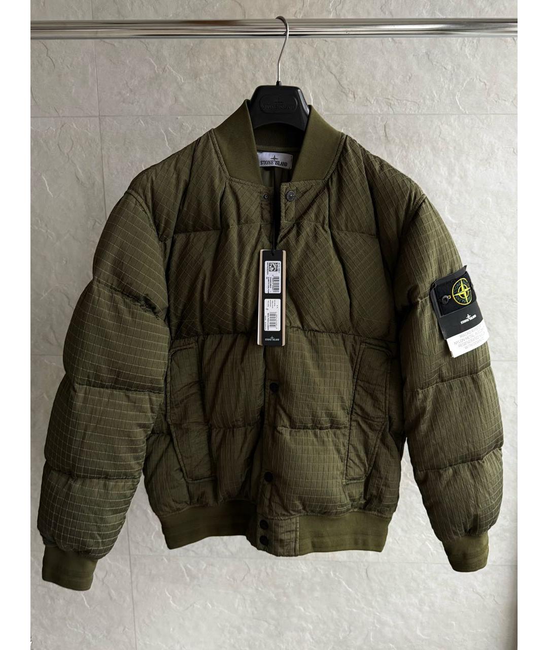 STONE ISLAND Хаки пуховик, фото 2