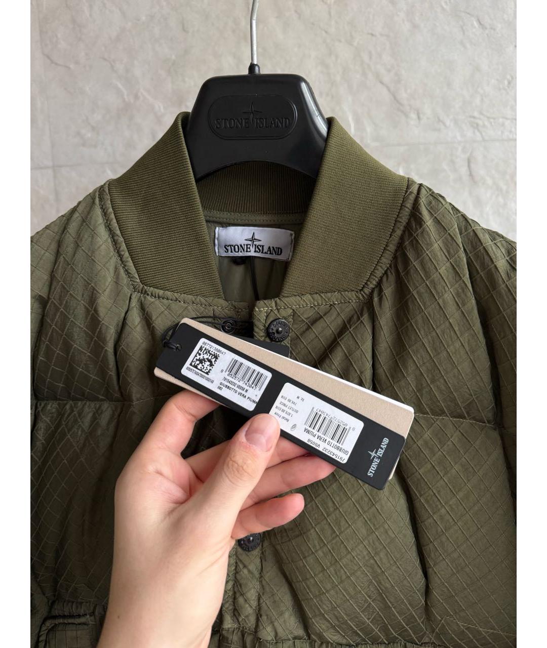 STONE ISLAND Хаки пуховик, фото 3