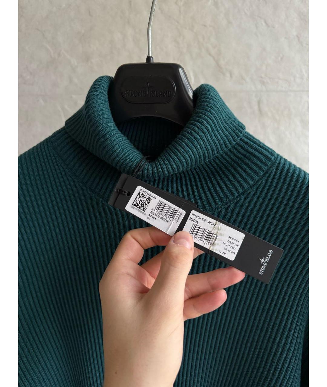 STONE ISLAND Зеленая водолазка, фото 3