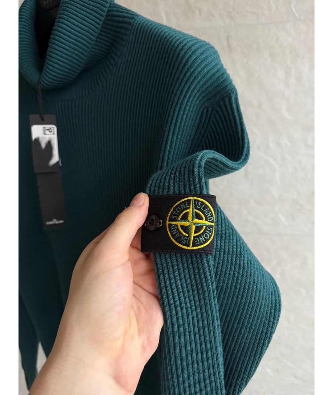 STONE ISLAND Зеленая водолазка, фото 5