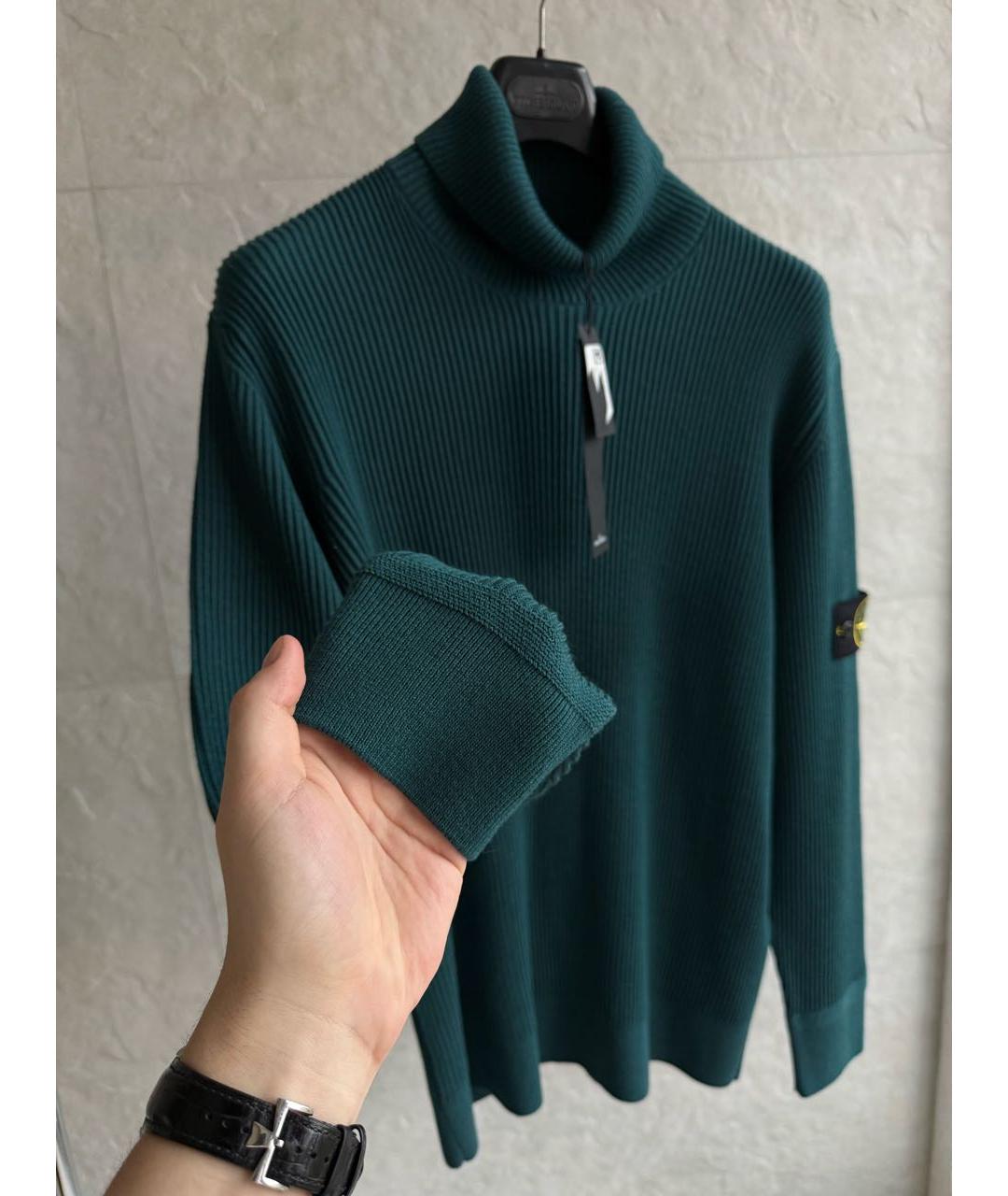 STONE ISLAND Зеленая водолазка, фото 4