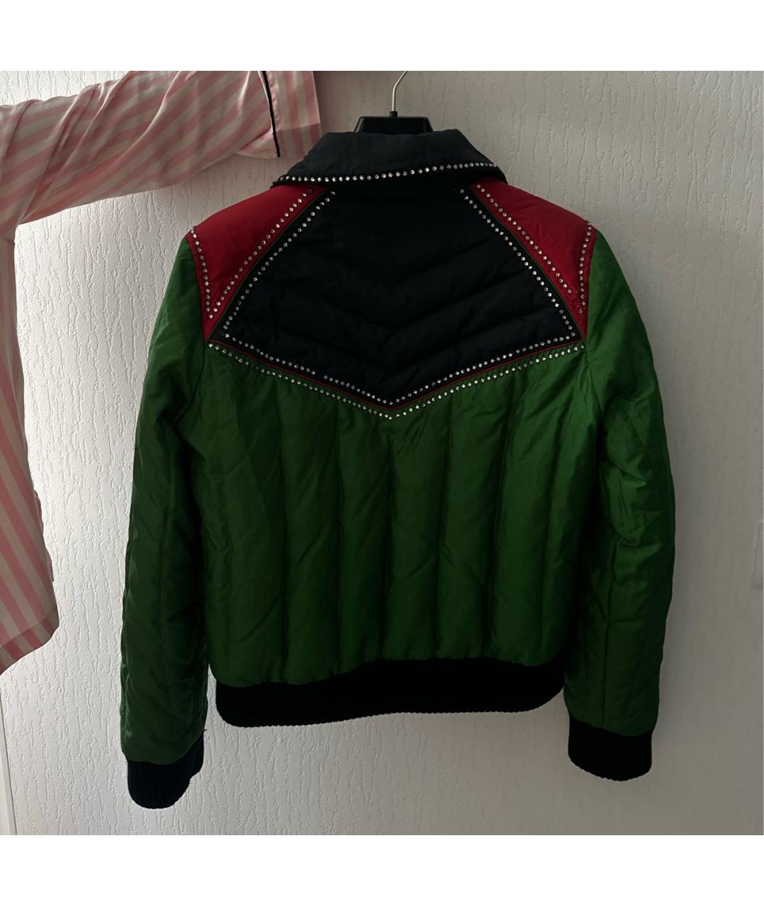 GUCCI Зеленая полиамидовая куртка, фото 2