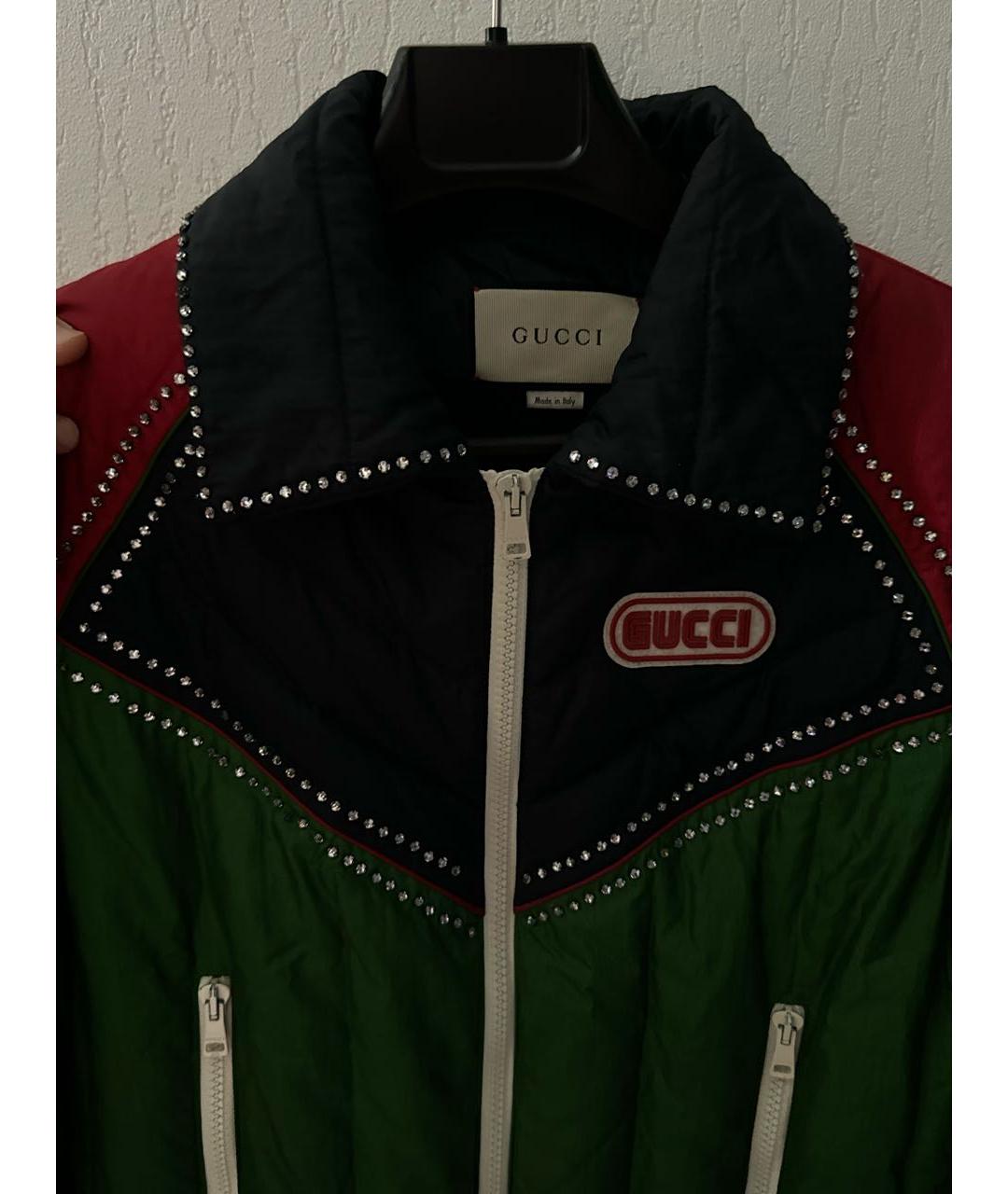 GUCCI Зеленая полиамидовая куртка, фото 4