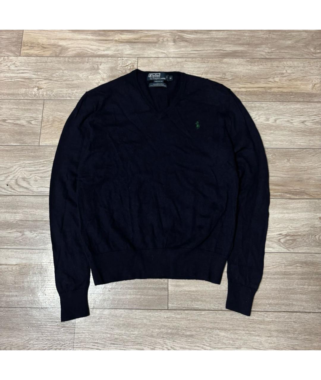 POLO RALPH LAUREN Темно-синий шерстяной джемпер / свитер, фото 6