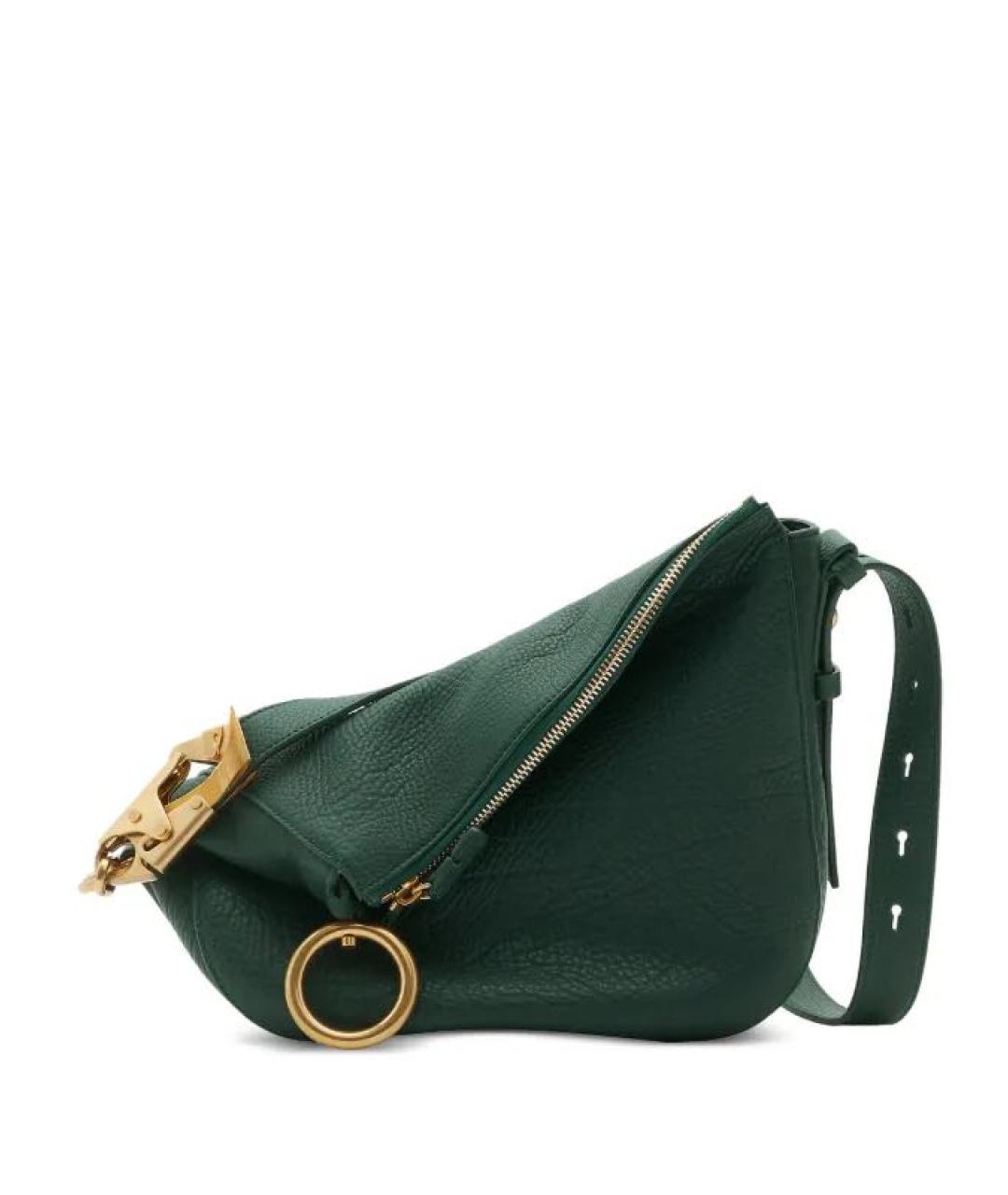 BURBERRY Зеленая кожаная сумка через плечо, фото 1