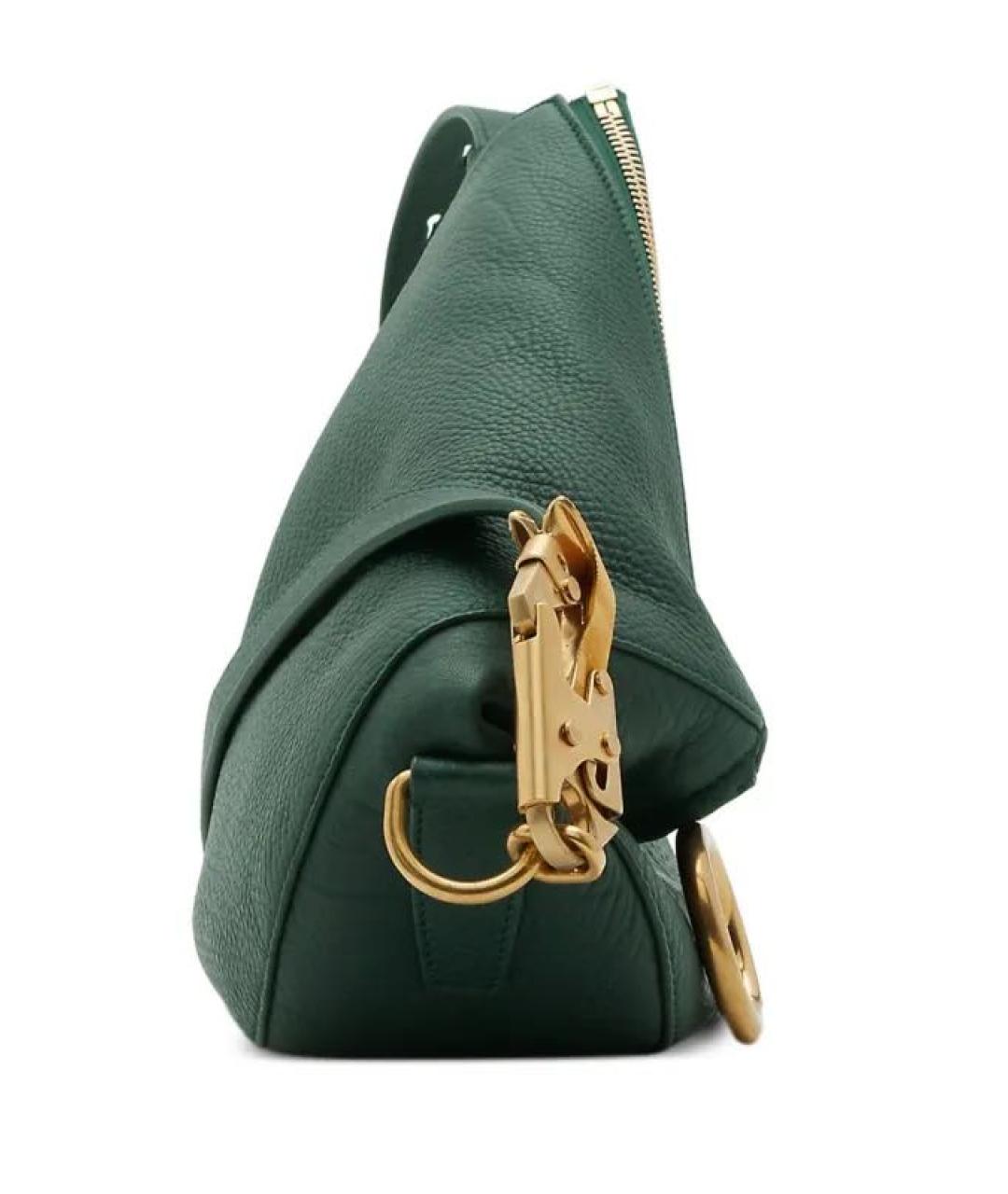 BURBERRY Зеленая кожаная сумка через плечо, фото 2