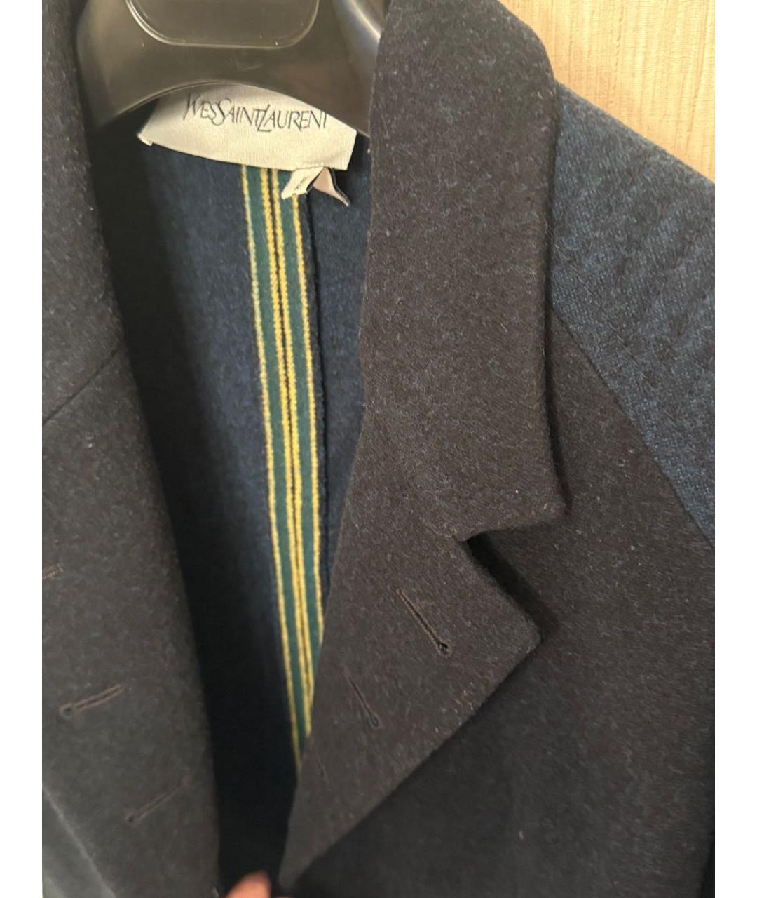 SAINT LAURENT Черный шерстяной жакет/пиджак, фото 6
