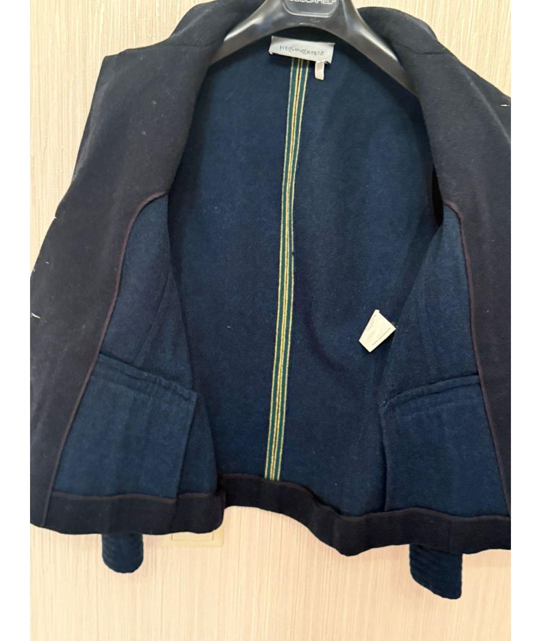 SAINT LAURENT Черный шерстяной жакет/пиджак, фото 5