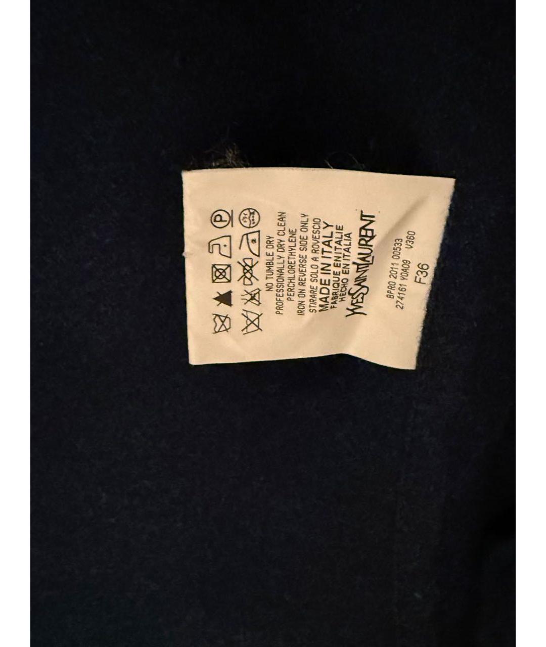SAINT LAURENT Черный шерстяной жакет/пиджак, фото 8