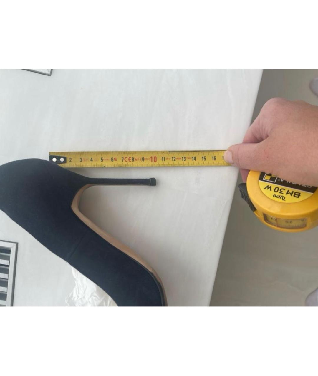 MANOLO BLAHNIK Темно-синие замшевые туфли, фото 3