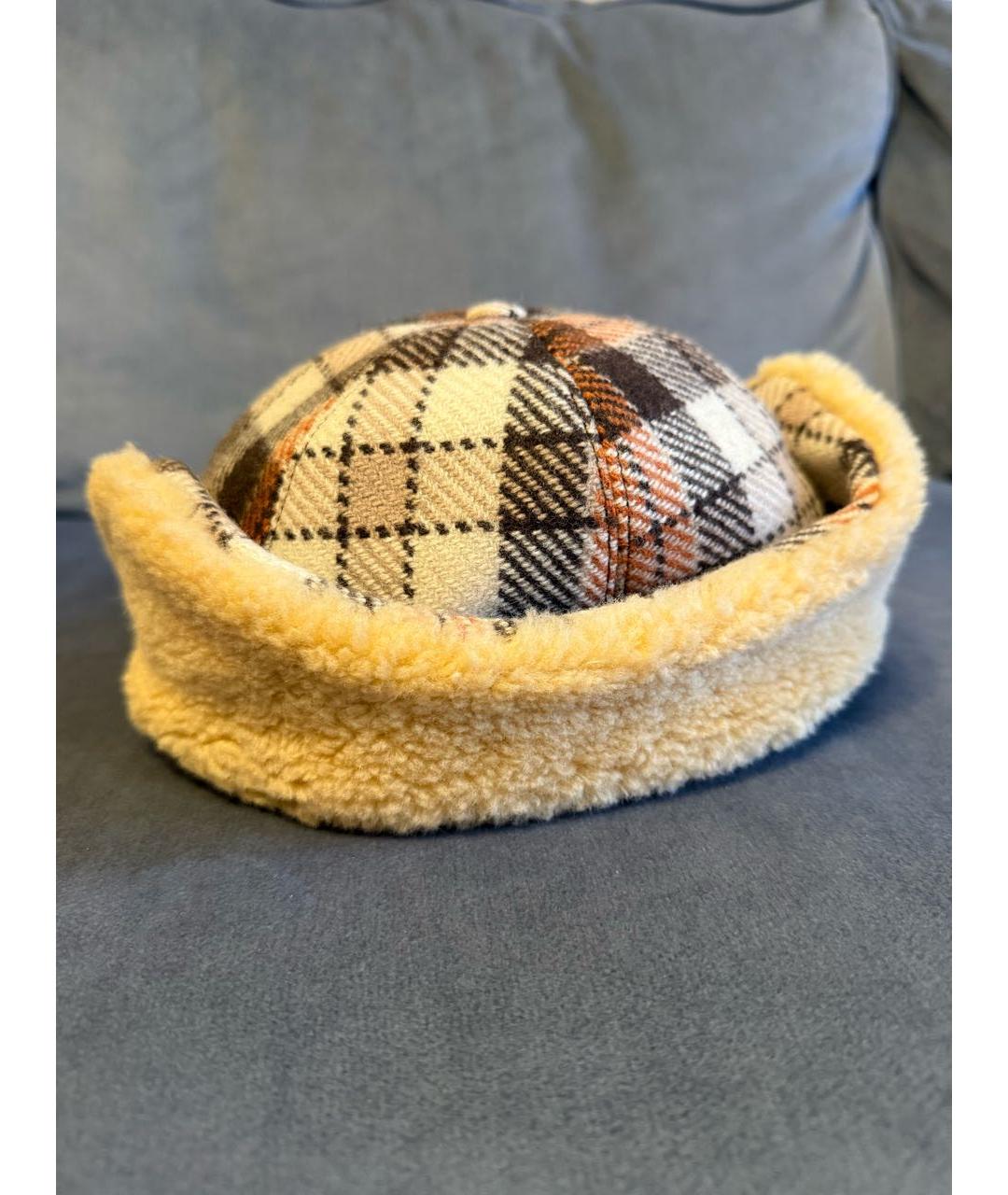 MIU MIU Коричневая шерстяная шапка, фото 4