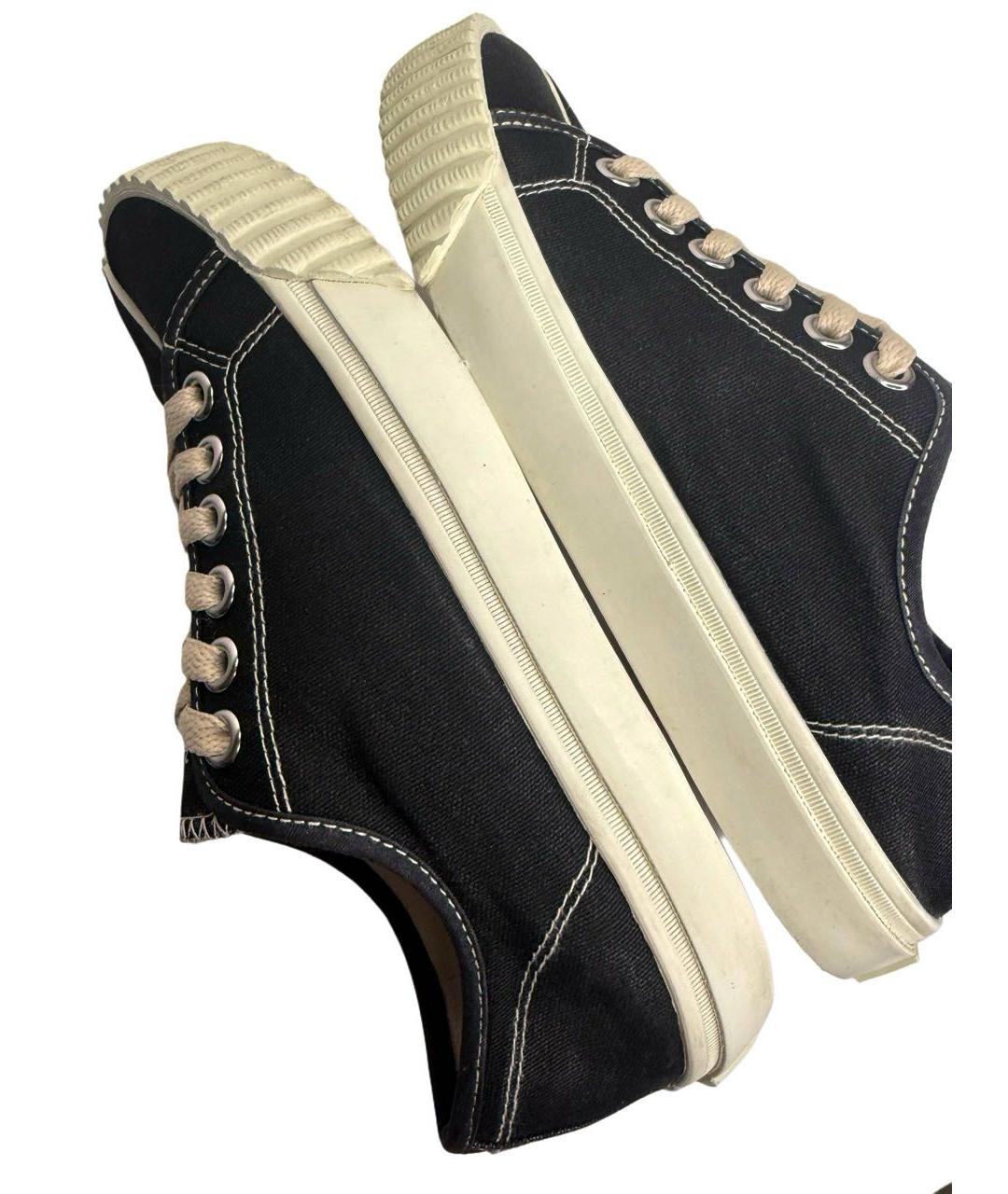 MAISON MARGIELA Черные текстильные кеды, фото 7