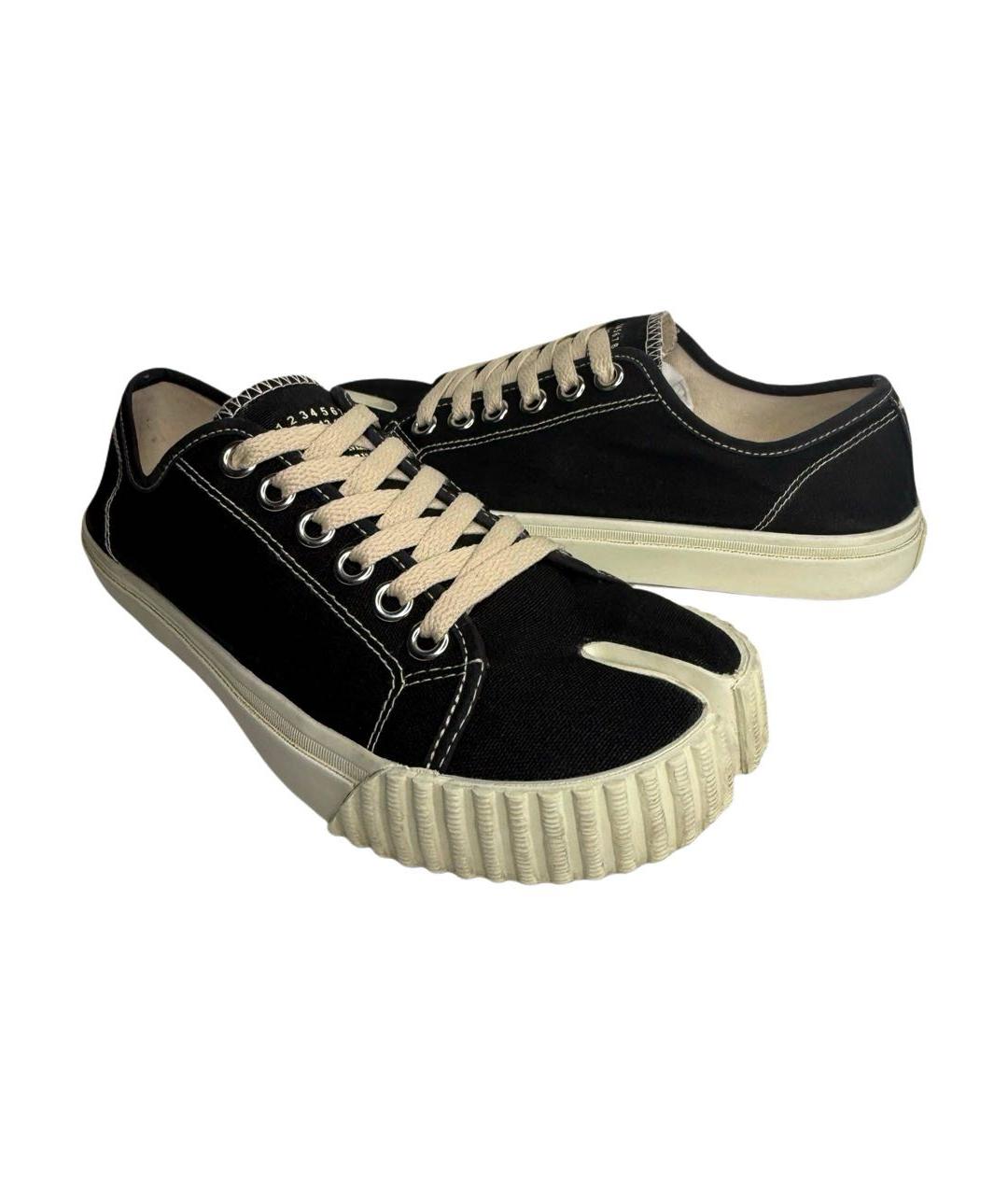 MAISON MARGIELA Черные текстильные кеды, фото 2