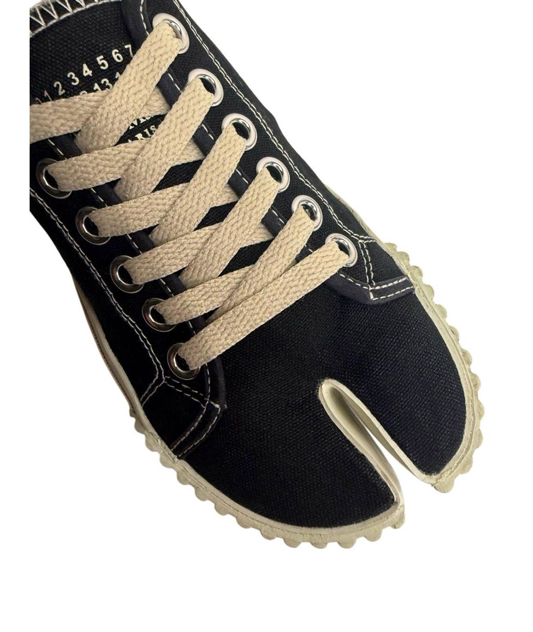 MAISON MARGIELA Черные текстильные кеды, фото 4