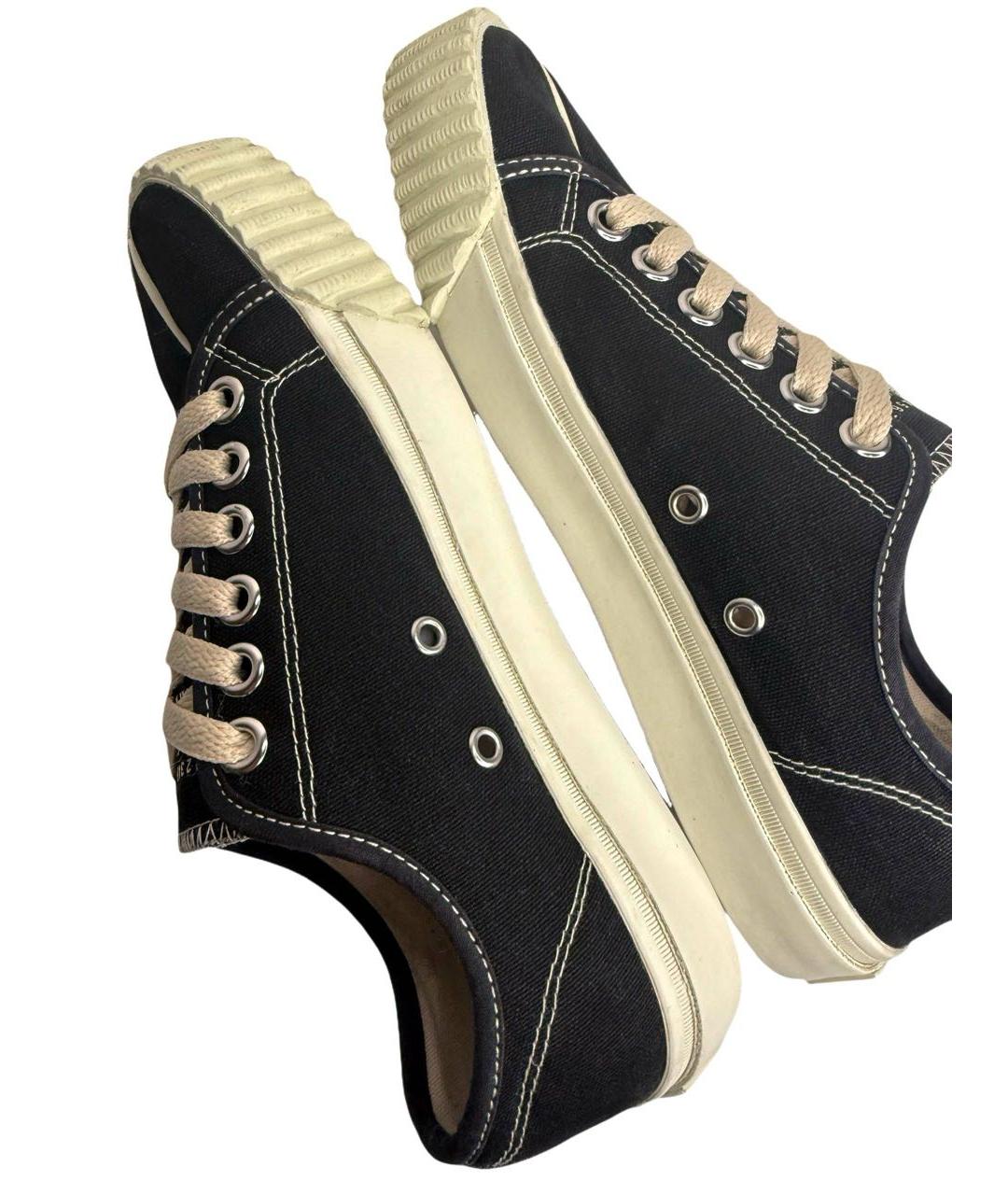 MAISON MARGIELA Черные текстильные кеды, фото 6