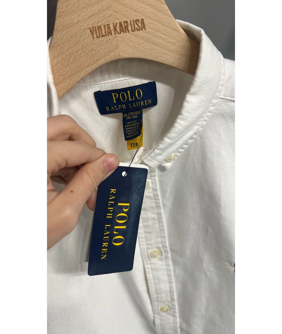 POLO RALPH LAUREN Белая хлопковая рубашка, фото 3