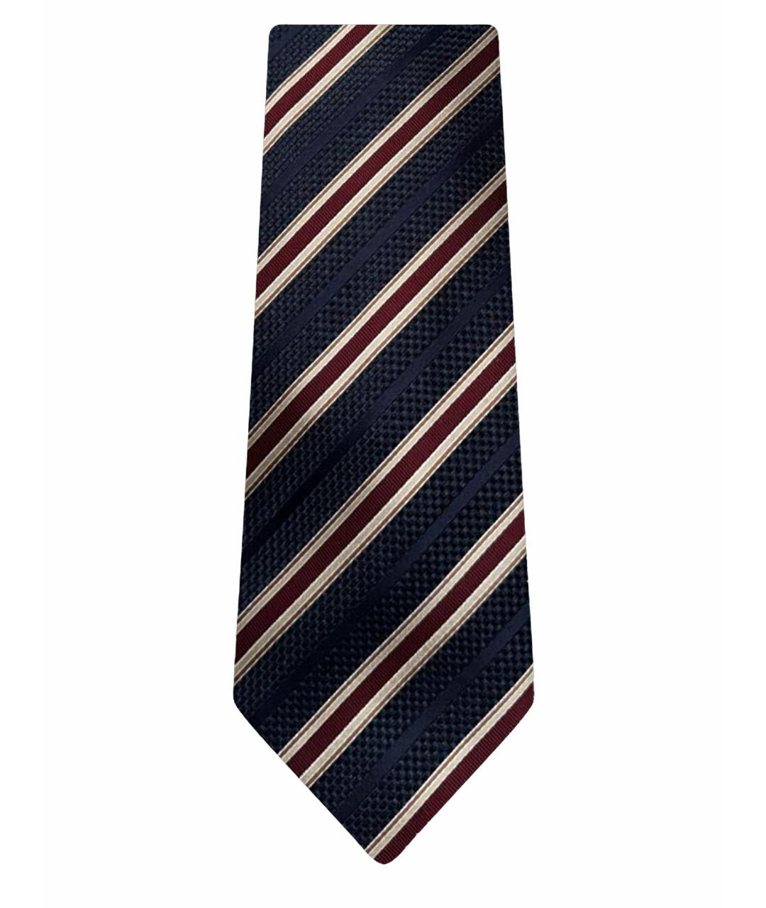 BRIONI Темно-синий шелковый галстук, фото 1