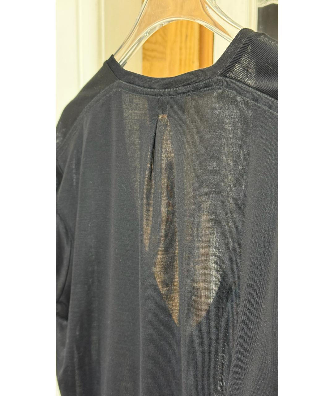 SAINT LAURENT Черная шелковая футболка, фото 3