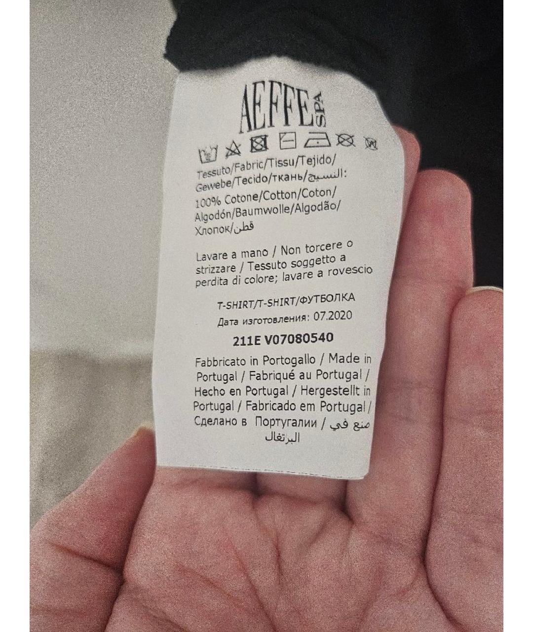 MOSCHINO Черная хлопковая футболка, фото 4