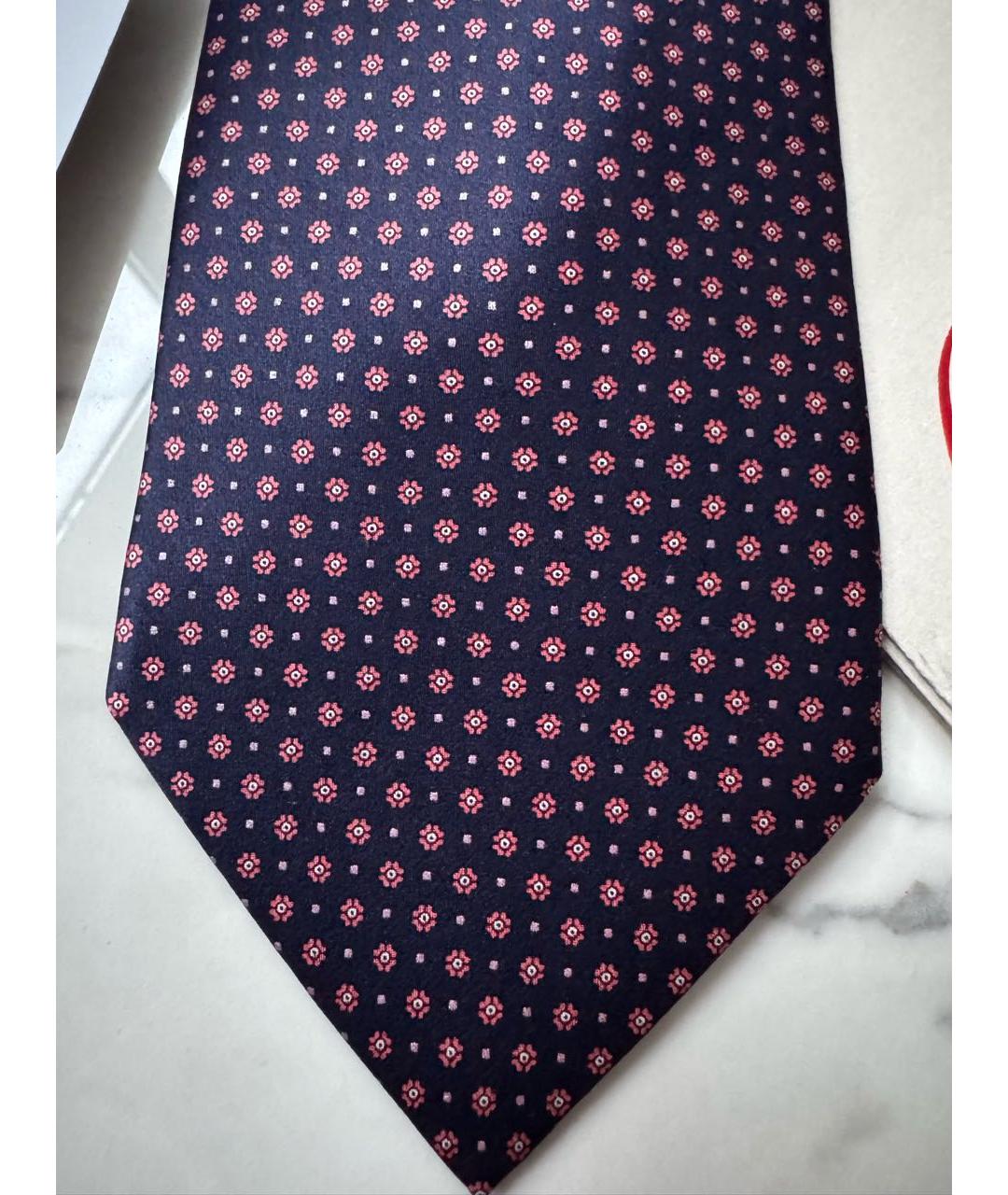 BRIONI Темно-синий шелковый галстук, фото 5