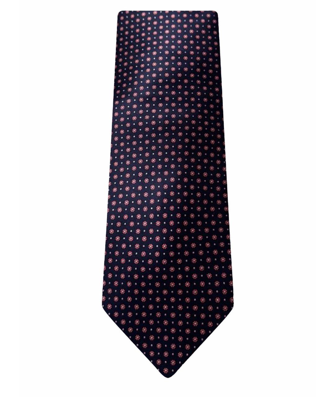 BRIONI Темно-синий шелковый галстук, фото 1