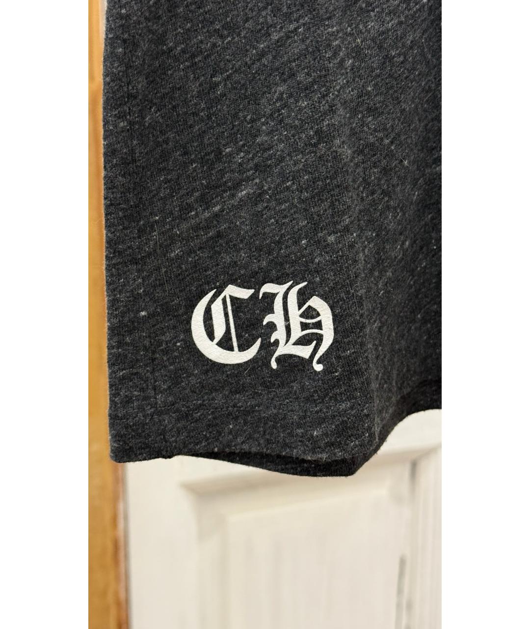 CHROME HEARTS Черная хлопковая футболка, фото 5