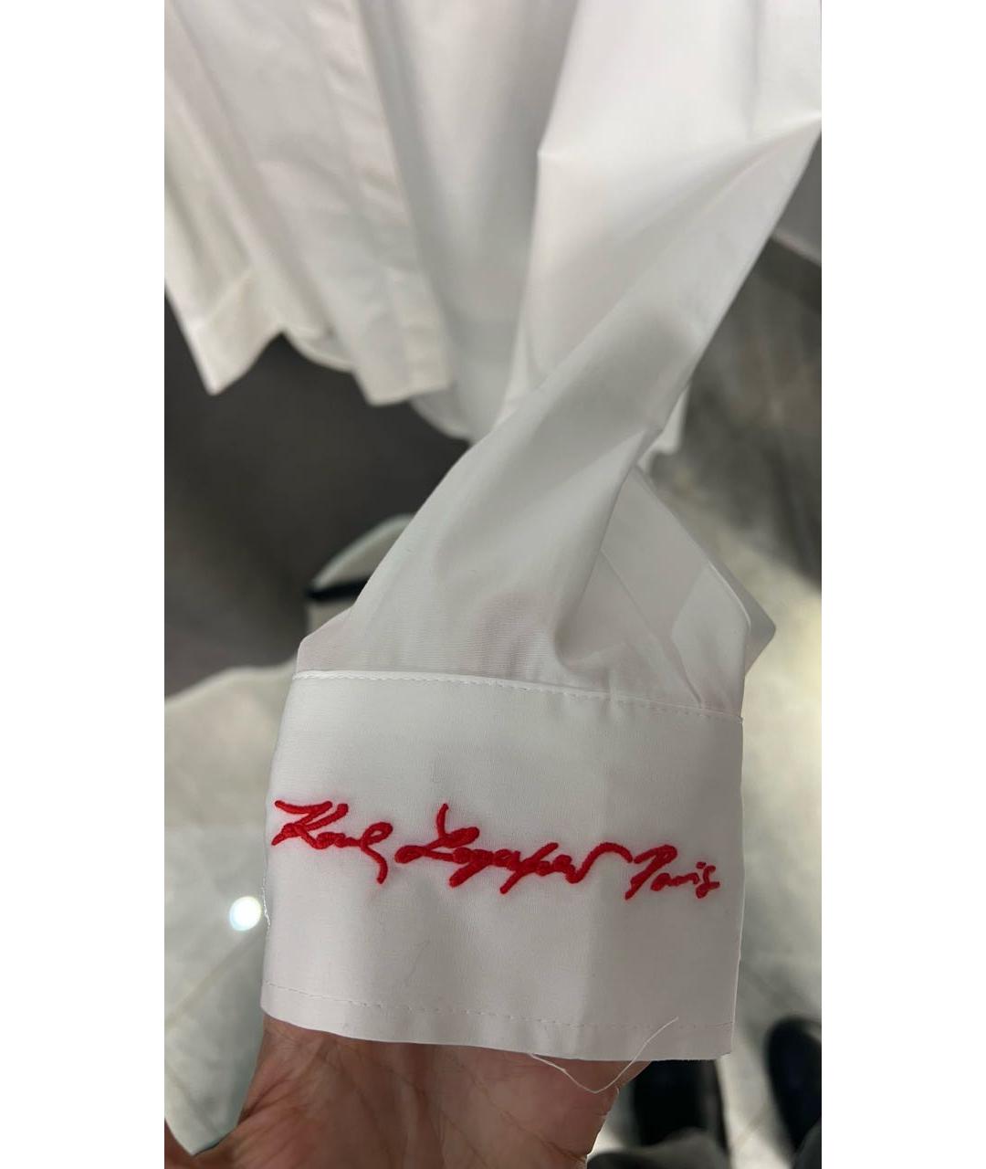 KARL LAGERFELD Белая хлопковая рубашка, фото 5
