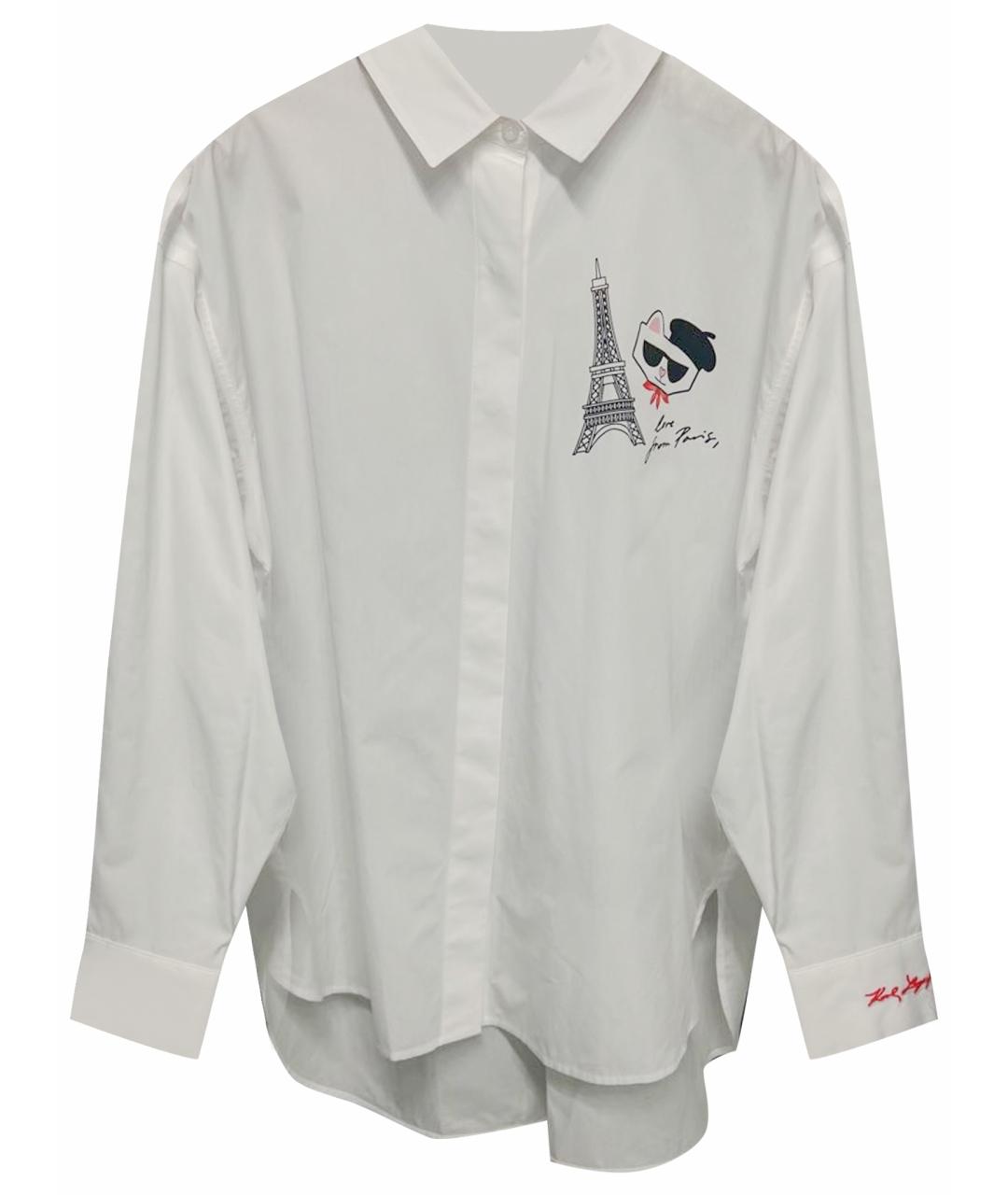 KARL LAGERFELD Белая хлопковая рубашка, фото 1