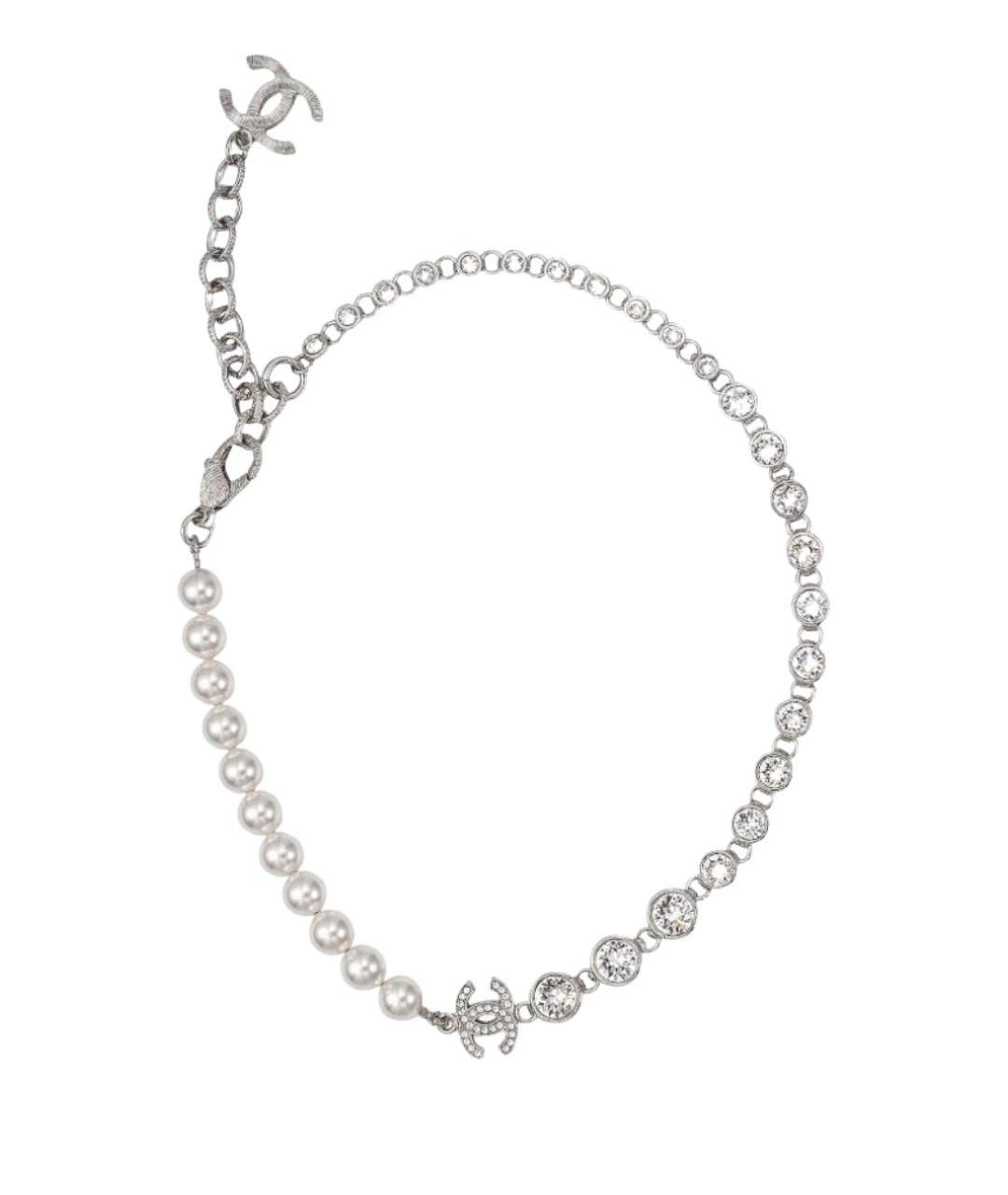 CHANEL Серебряное металлическое колье, фото 1